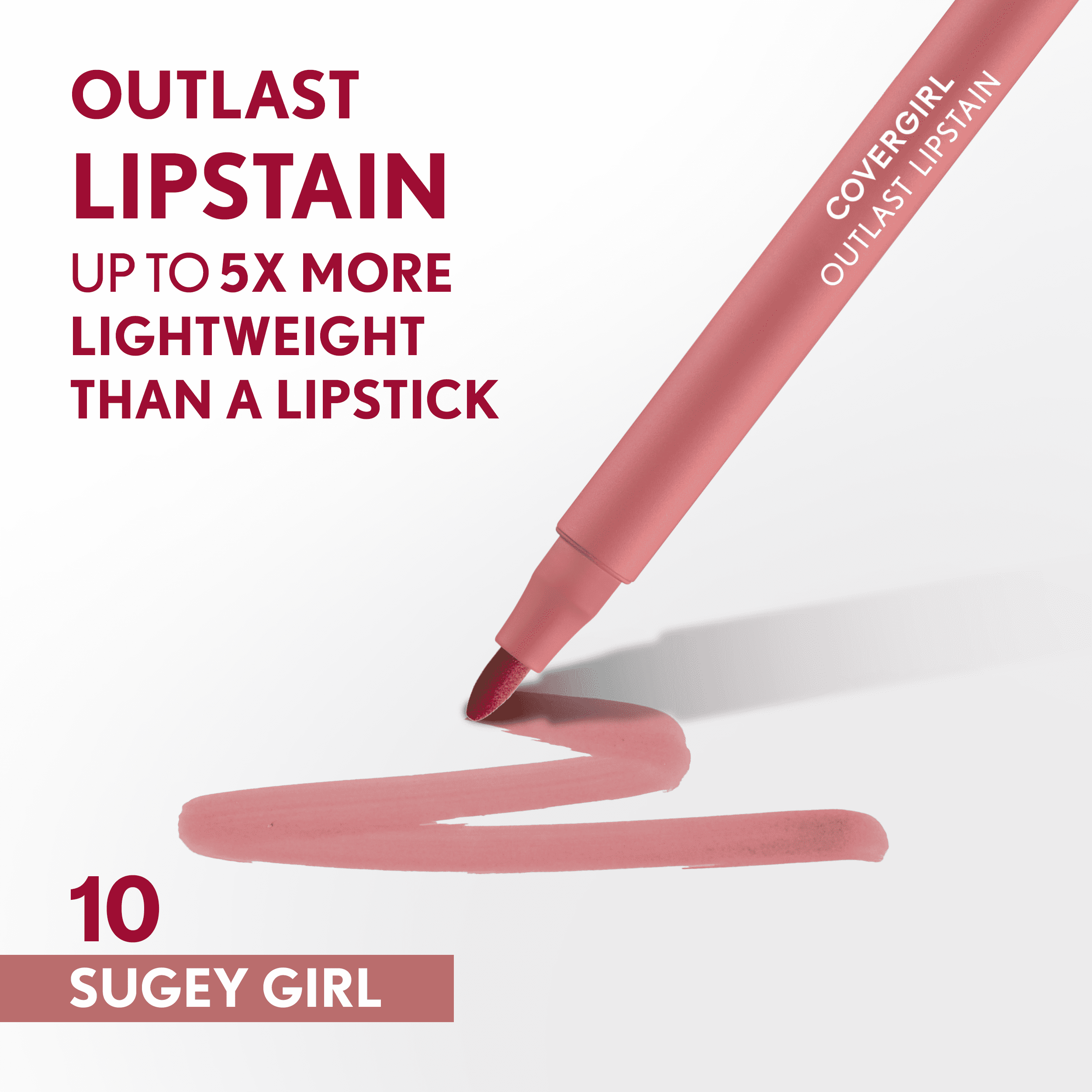 COVERGİRL Outlast Lipstain 10 Sugey Girl Pink 0.05oz
