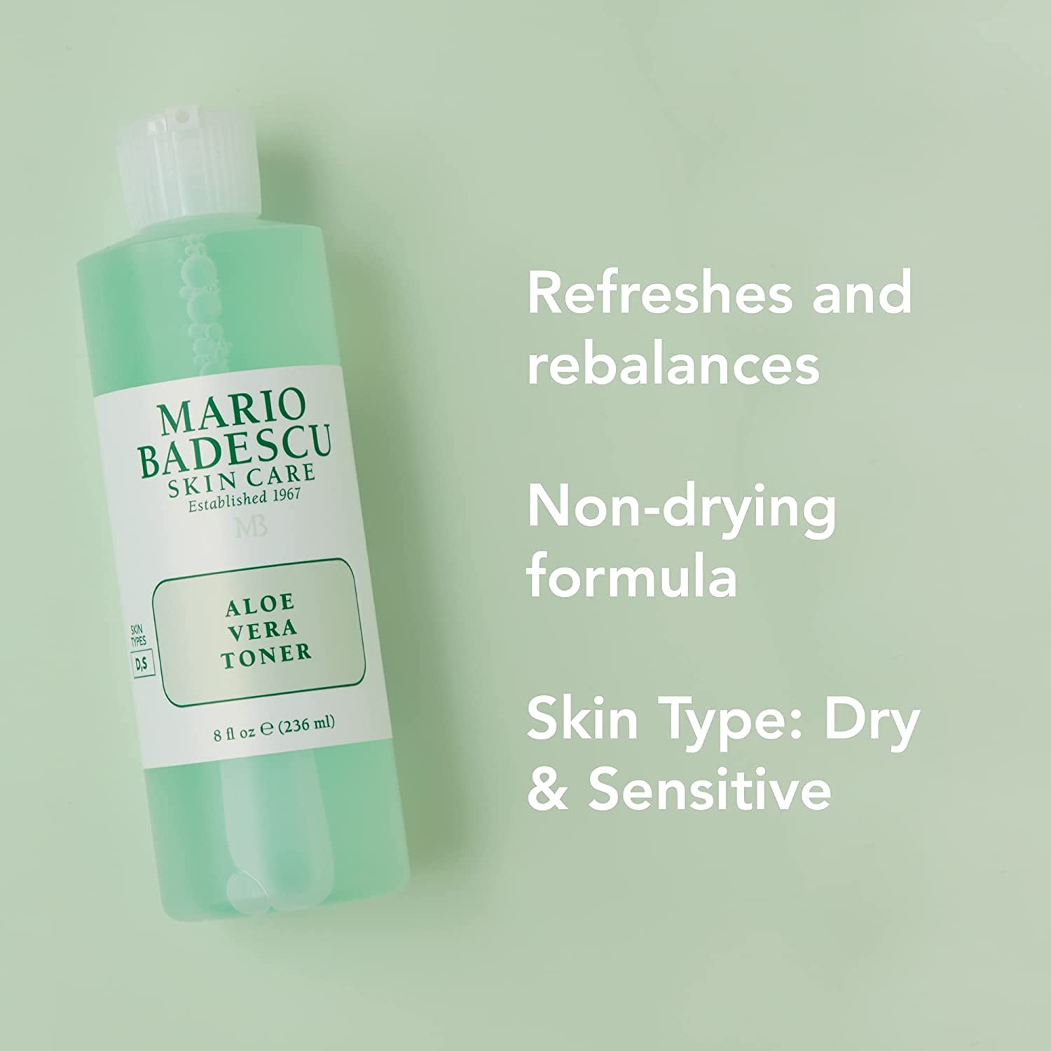 Mario Badescu Aloe Vera Facial Toner for Soothing Skin Care 8 fl oz