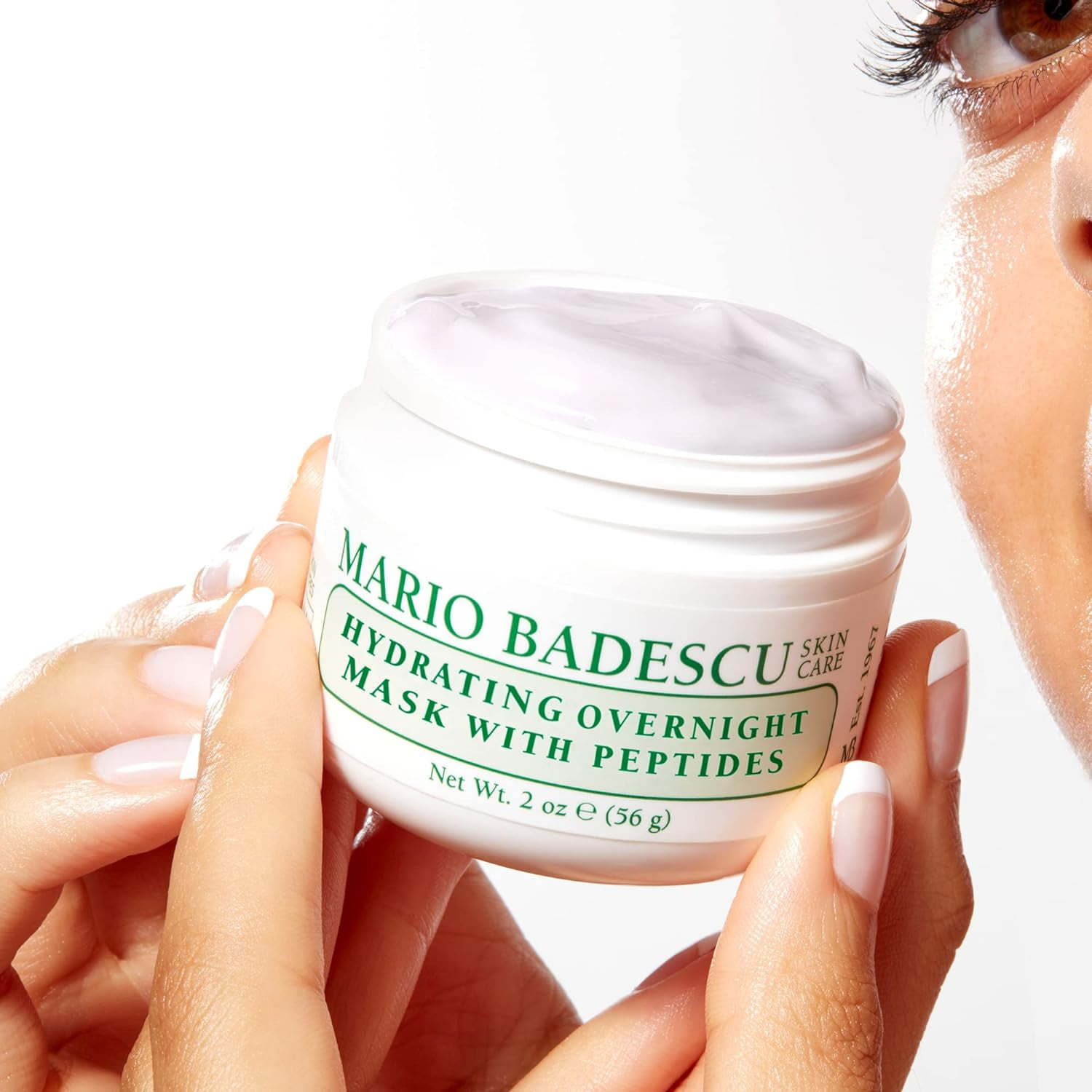 Mario Badescu Hydrating Overnight Facial Mask Peptides Skin Care 2 oz
