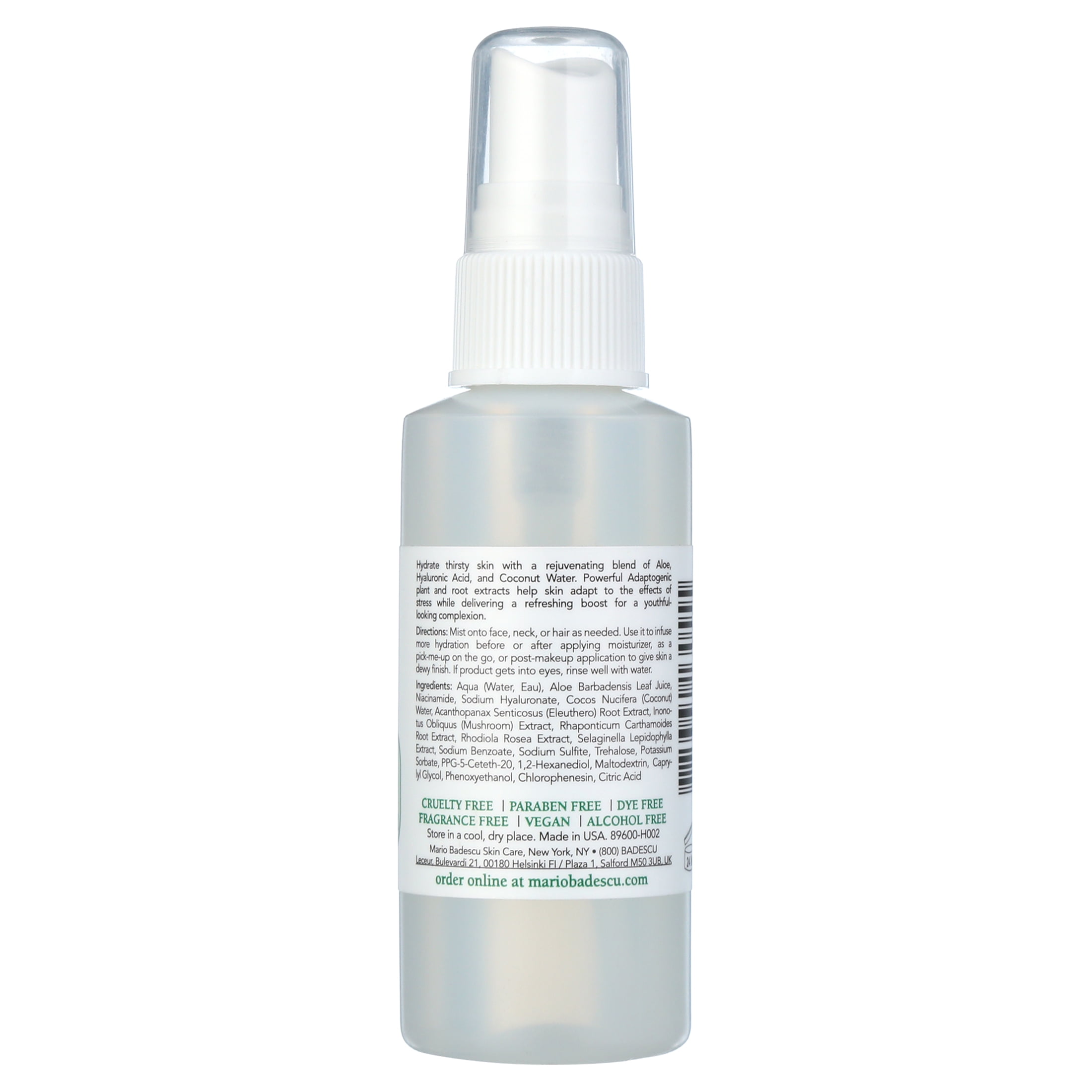 Mario Badescu Skin Care Aloe Adaptogens Coconut Water Facial Spray 2 fl oz