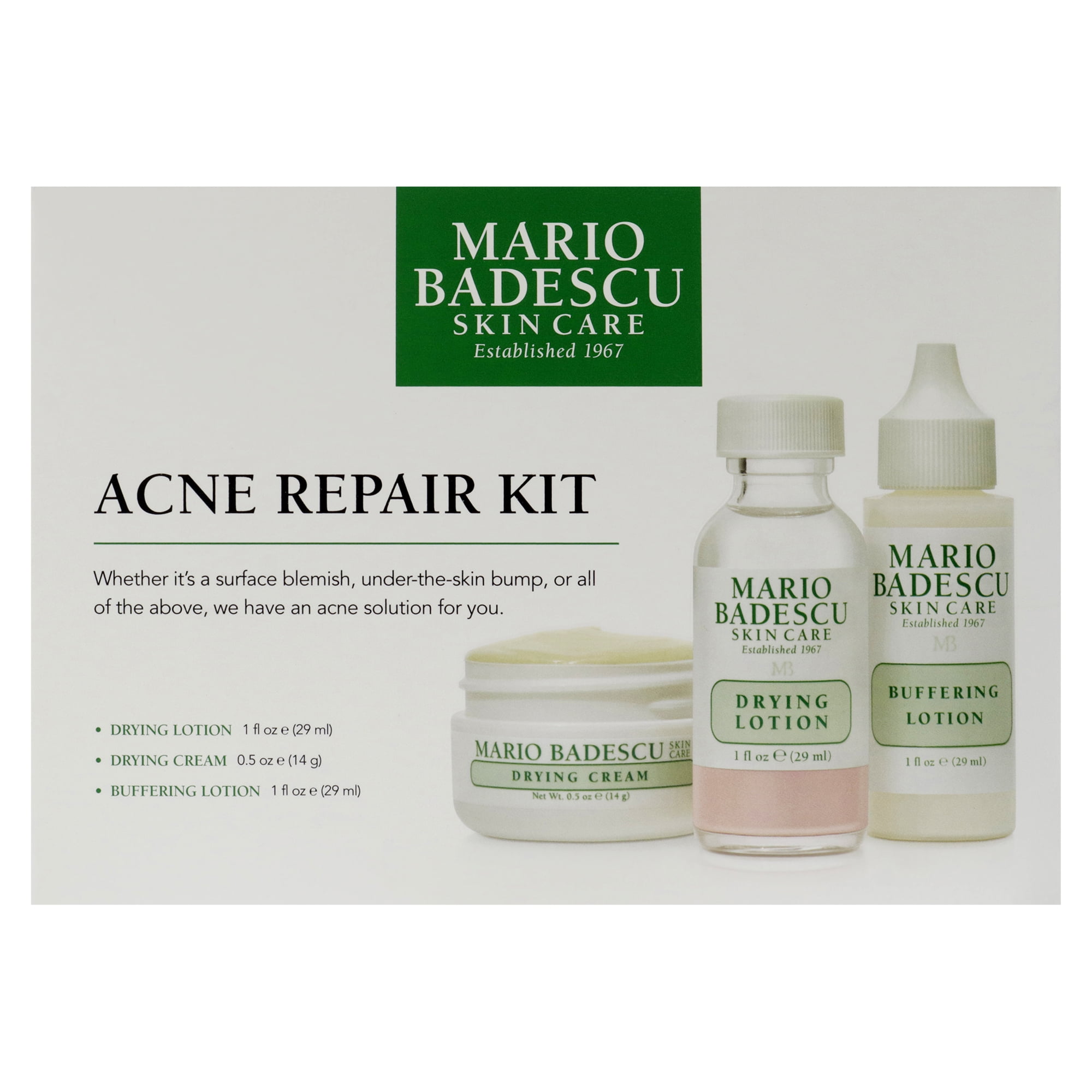 Mario Badescu Acne Repair Kit 3 Piece Set for Clear Skin