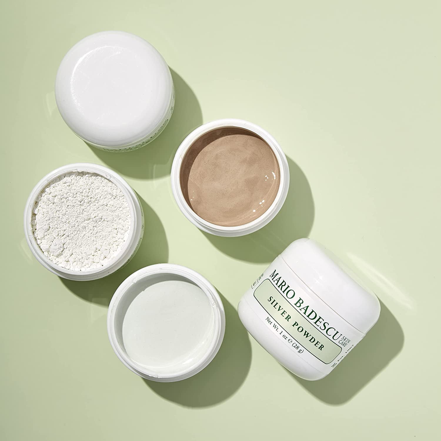 Mario Badescu Silver Facial Powder Skin Care Purifying Kaolin 1 oz for Healthy Skin Care