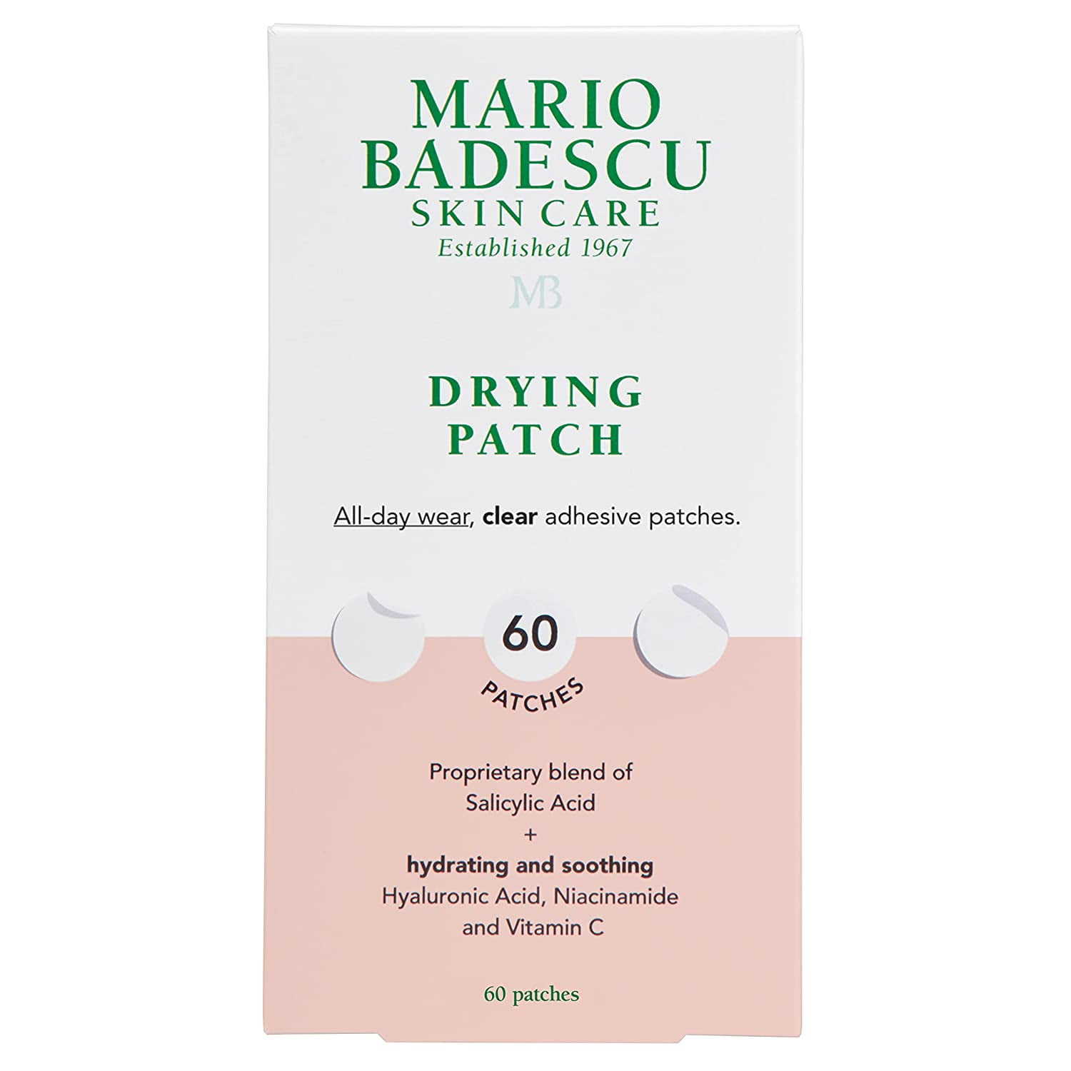 Mario Badescu Drying Patch 60 Piece Clear Invisible Day Night Blemish Whiteheads
