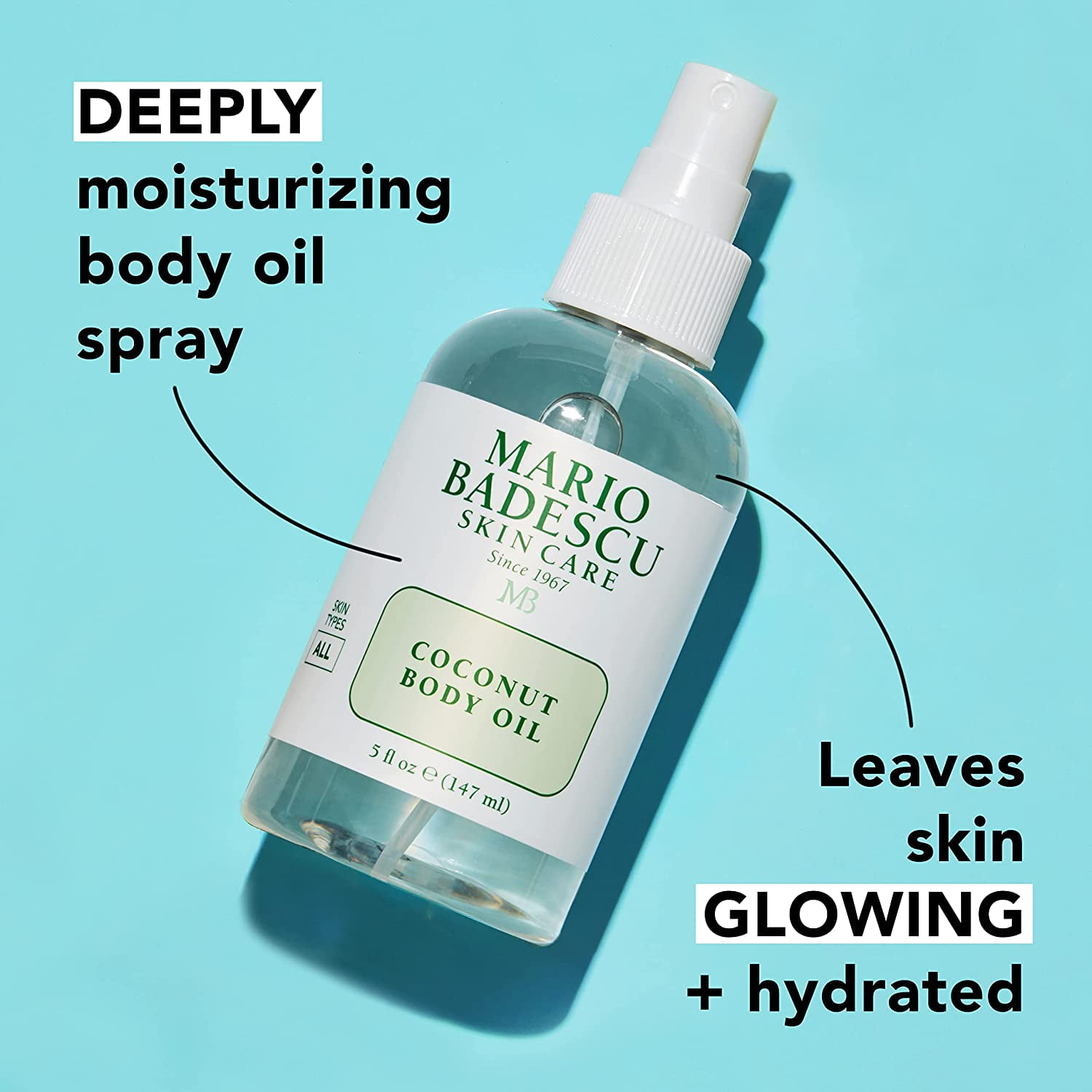 Mario Badescu Coconut Body Oil 5 fl oz for Hydrating Skin