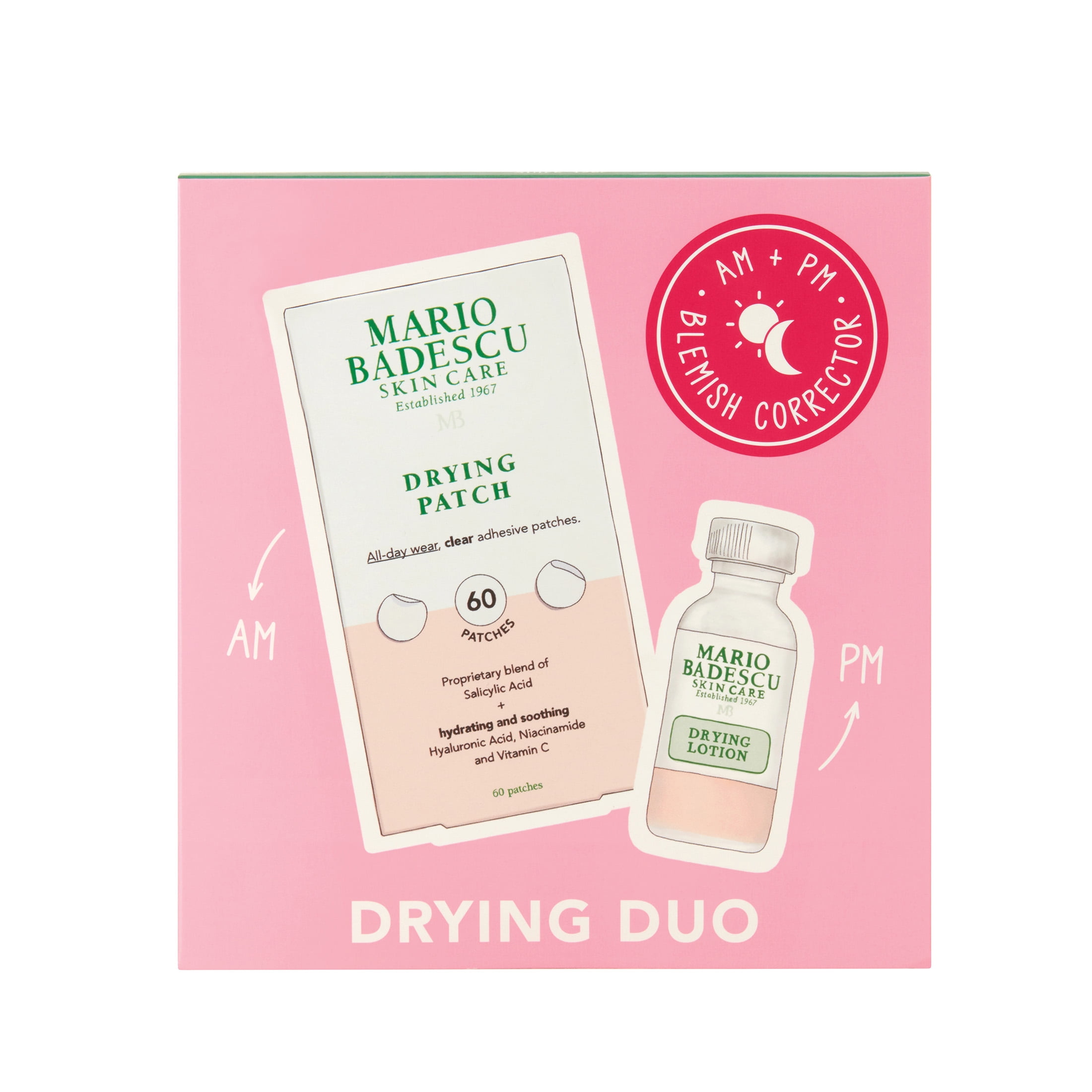 Mario Badescu AM PM Acne Corrector Drying Duo Acne Treatment 2 Piece Kit
