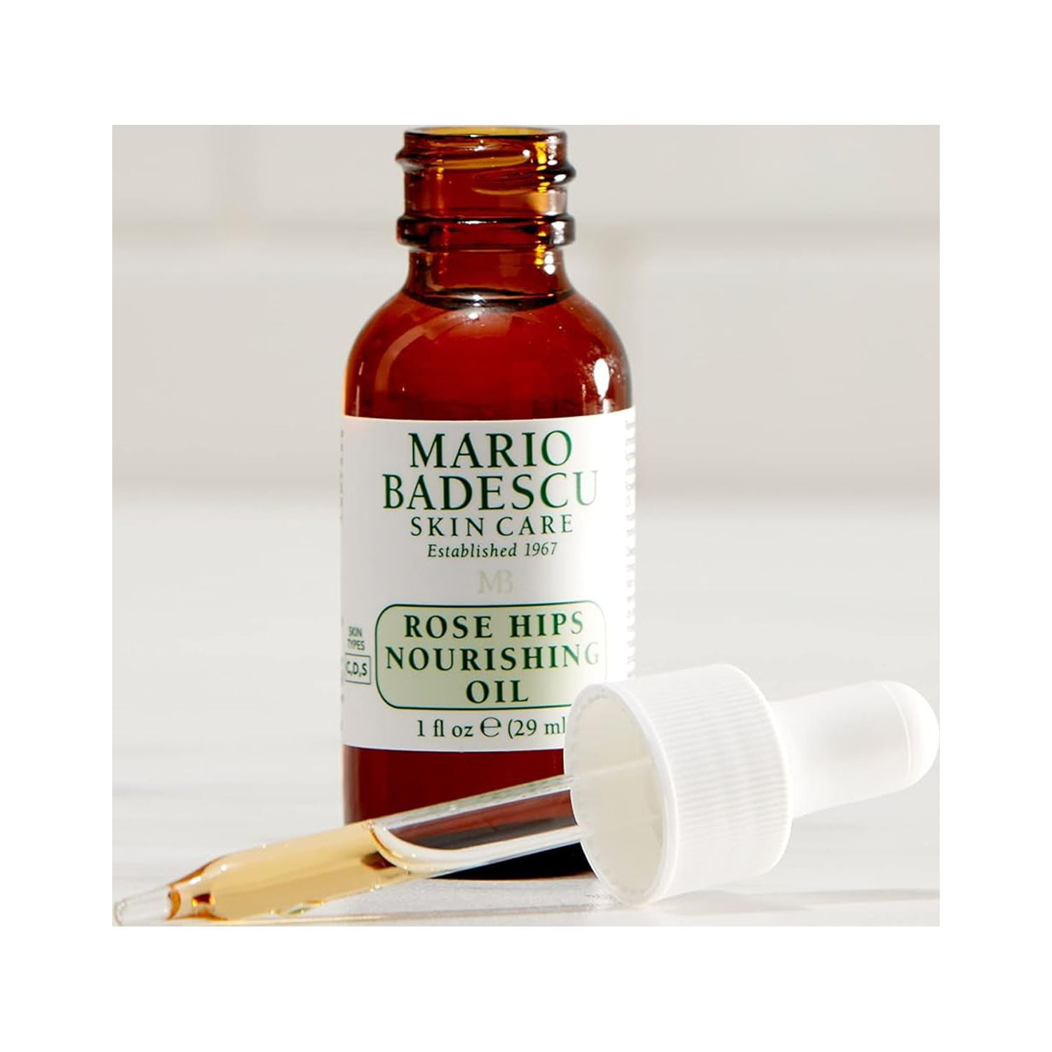 Mario Badescu Rose Hips Nourishing Oil Face Serum 1 fl oz for Skin Care
