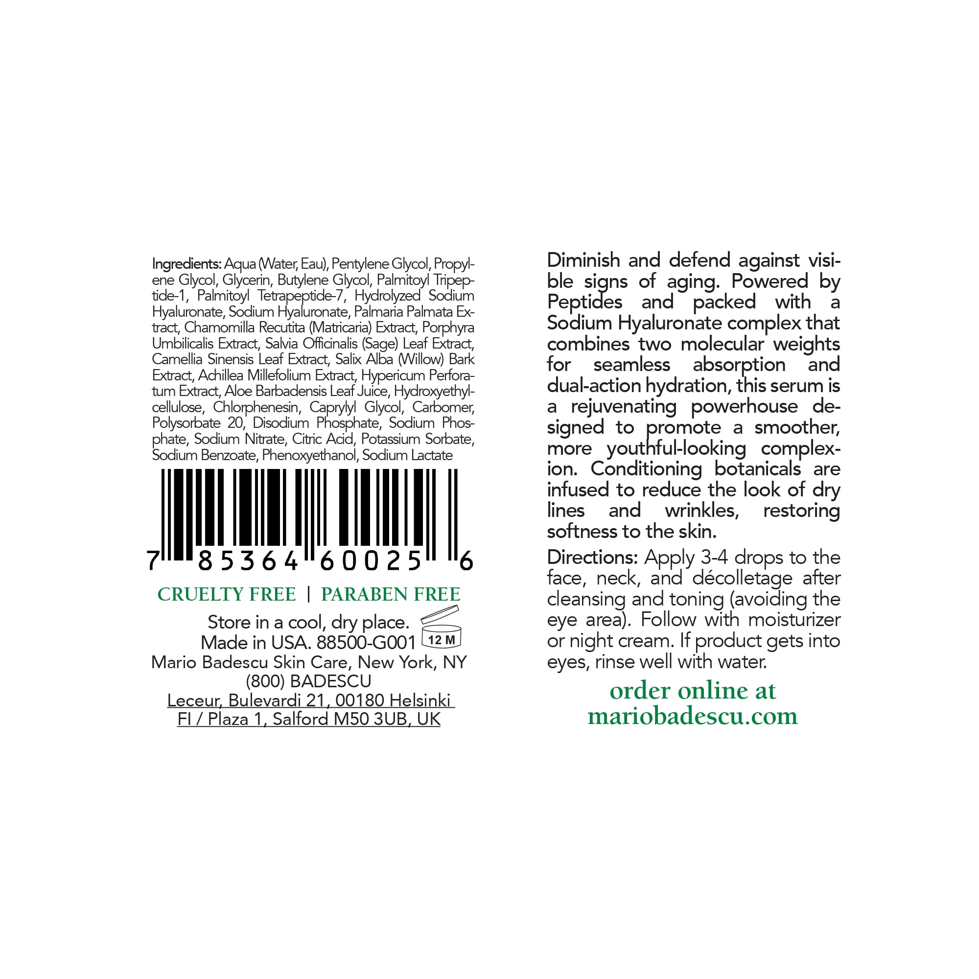 Mario Badescu Super Peptide Face Serum 1 fl oz