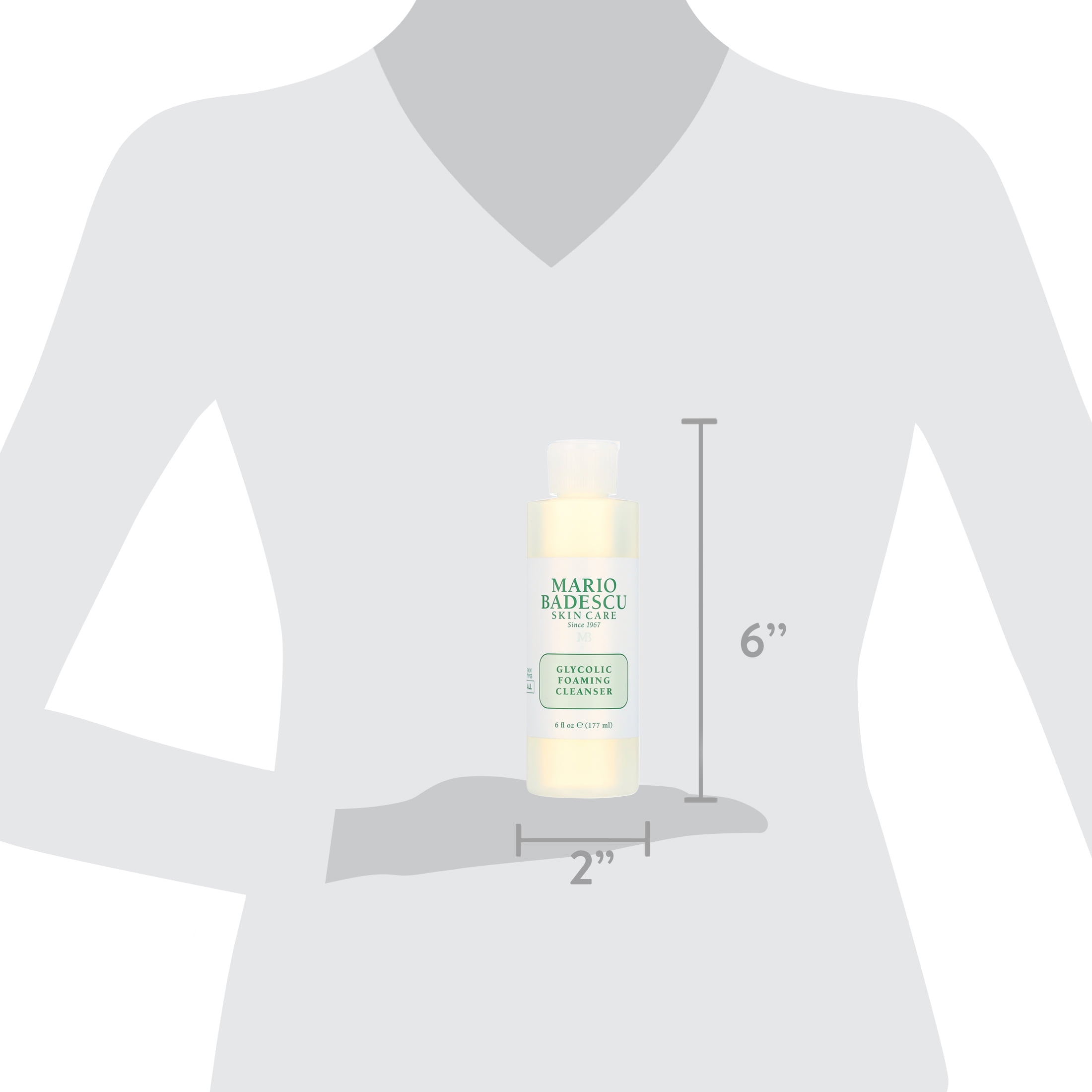 Mario Badescu Glycolic Foaming Cleanser 6 fl oz for Brighter Skin
