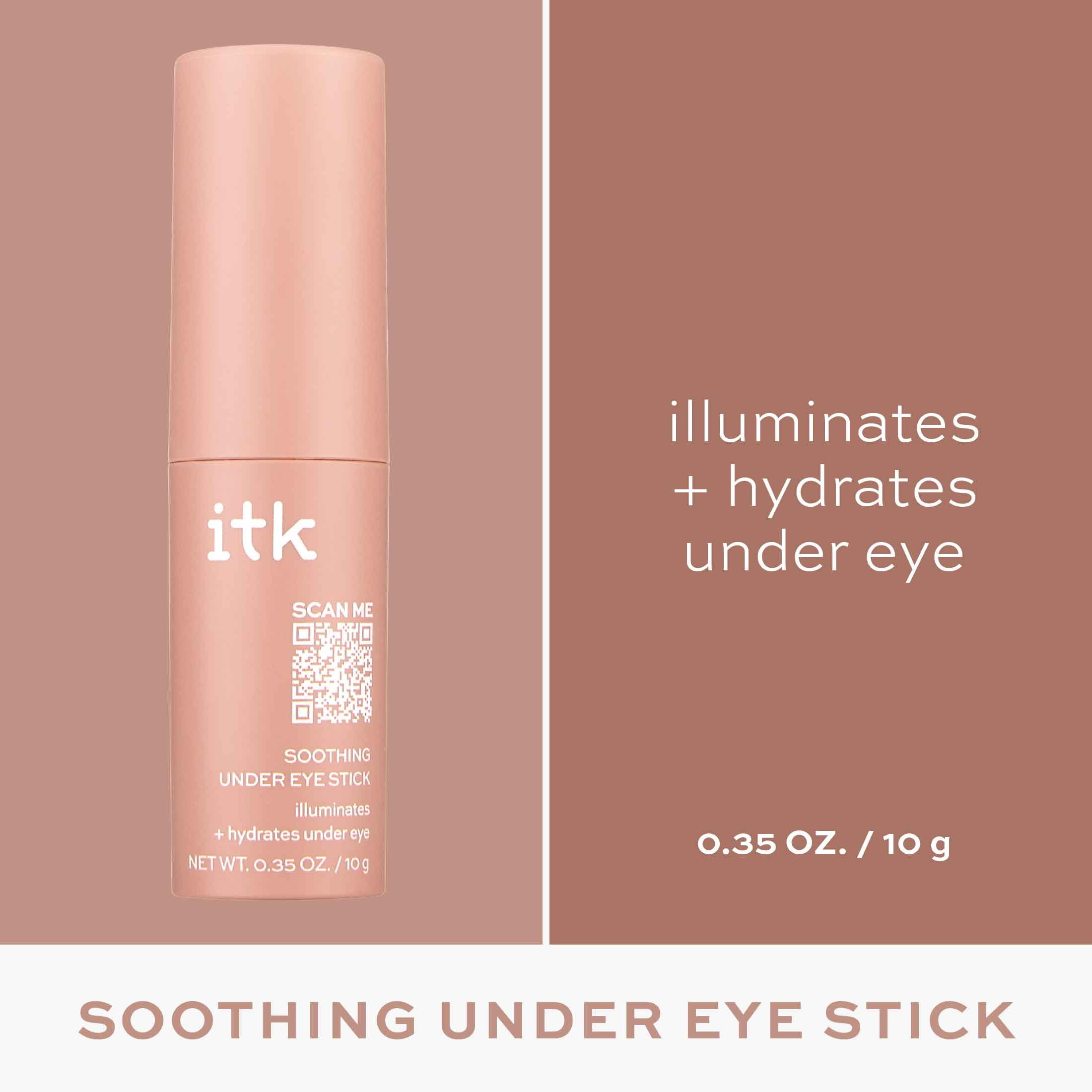 ITK Skincare Soothing Under Eye Serum Stick Hydrates Brightens All Skin Types 0.35 oz