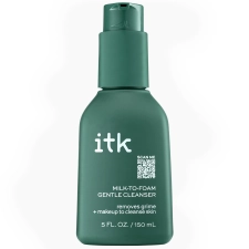 ITK Skincare Milk-to-Foam Gentle Cleanser with Provitamin B5 2-in-1 Face Wash Makeup Remover 5 oz