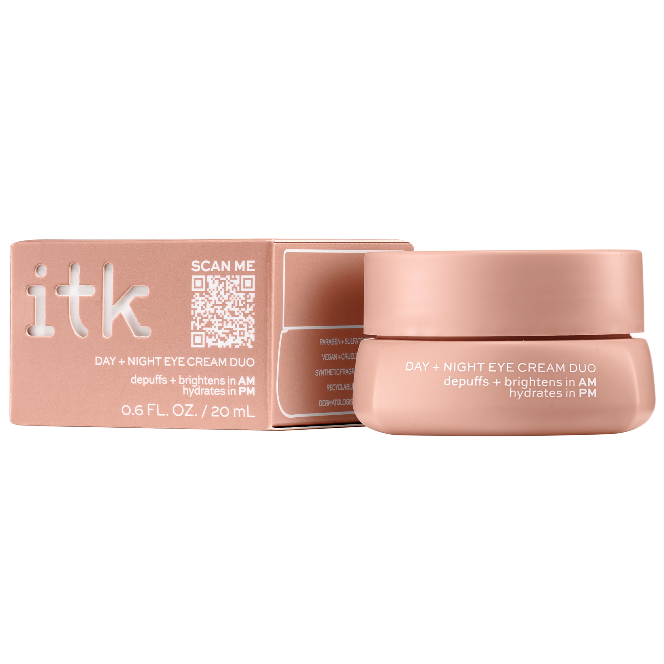 ITK Skincare Day Night Eye Cream Duo Under Eye Brightening Ceramides 0.6 oz