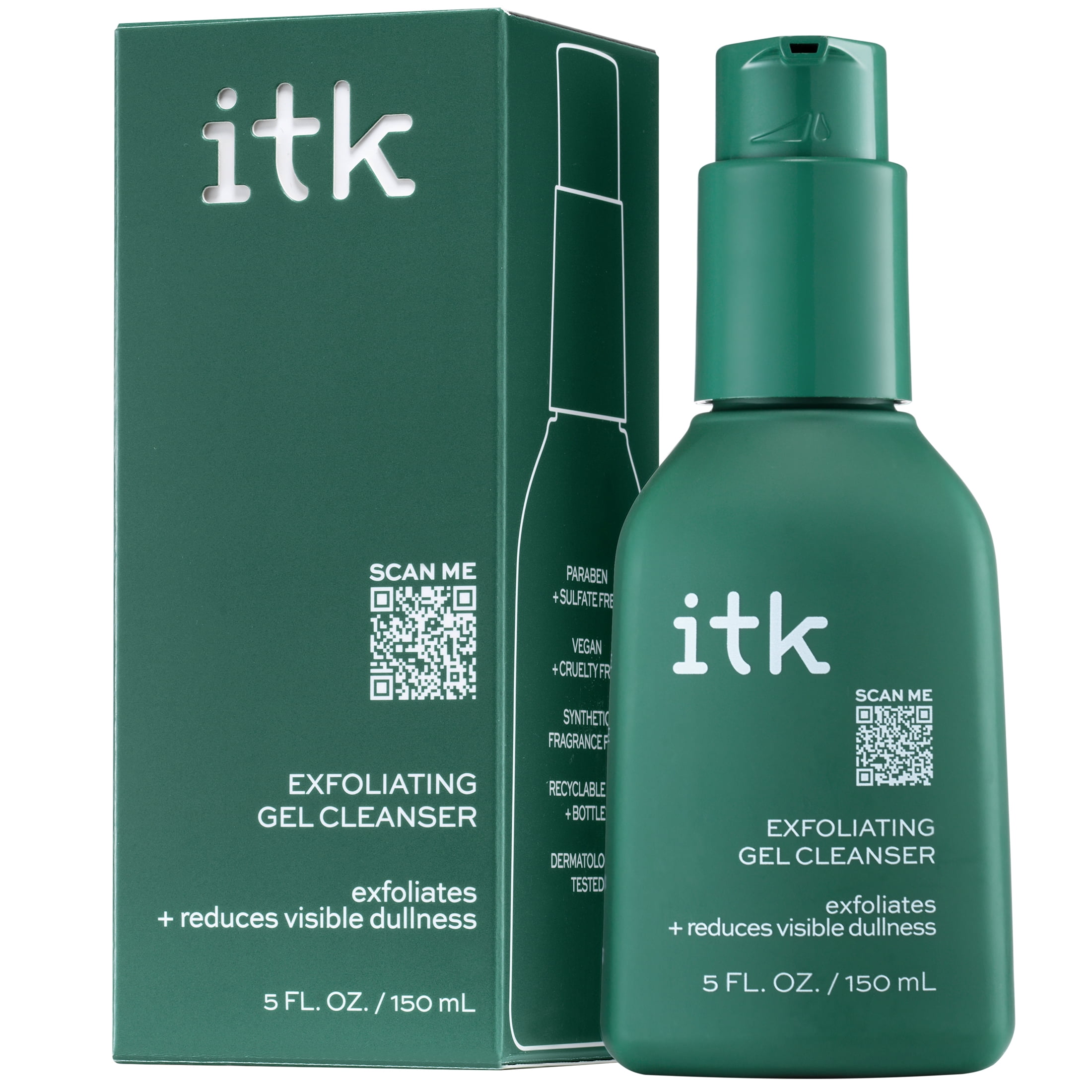 ITK Skincare Exfoliating Gel Cleanser Glycolic Acid All Skin Types 5 oz