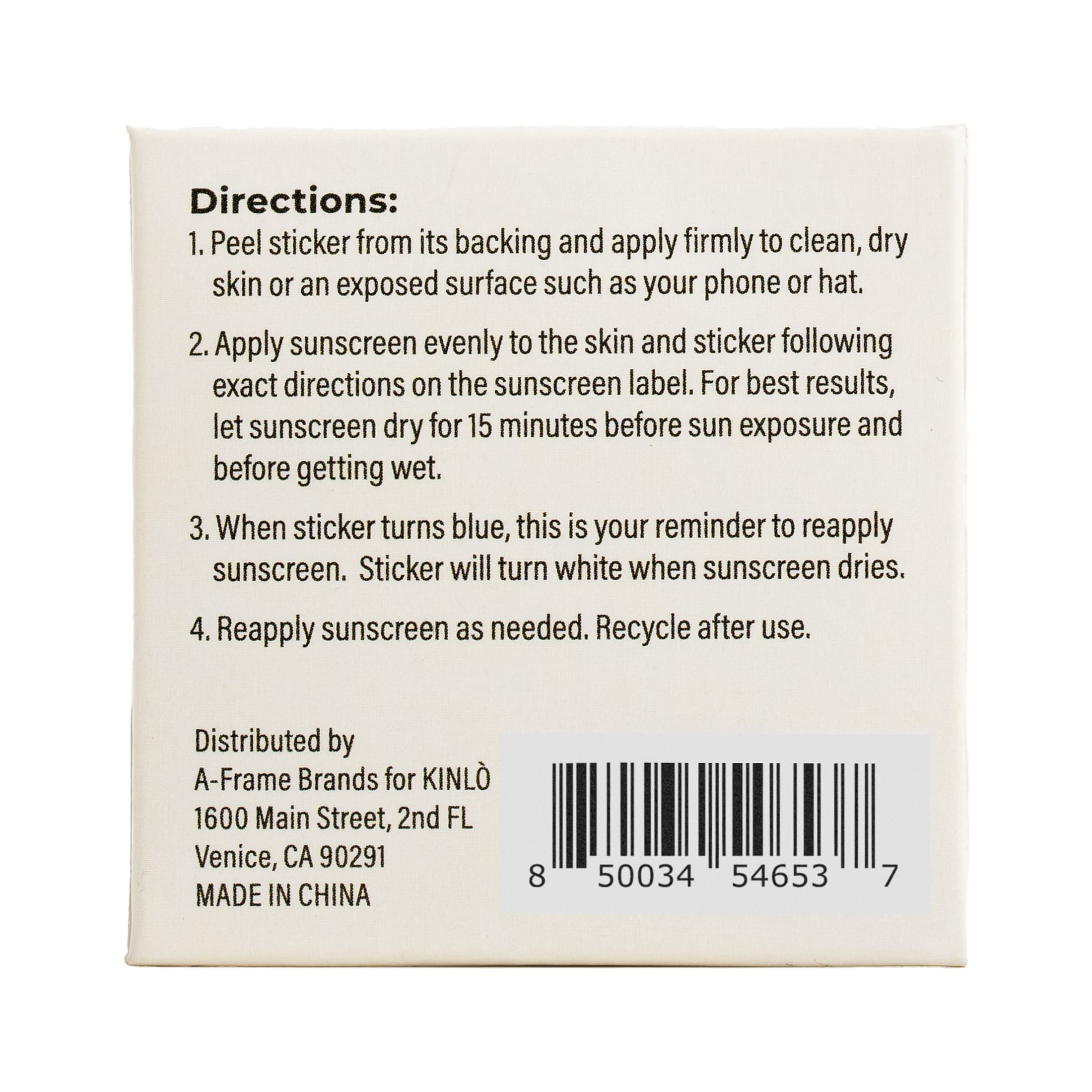 KINLO UV Detection Variety Pack Body Stickers 10 Count