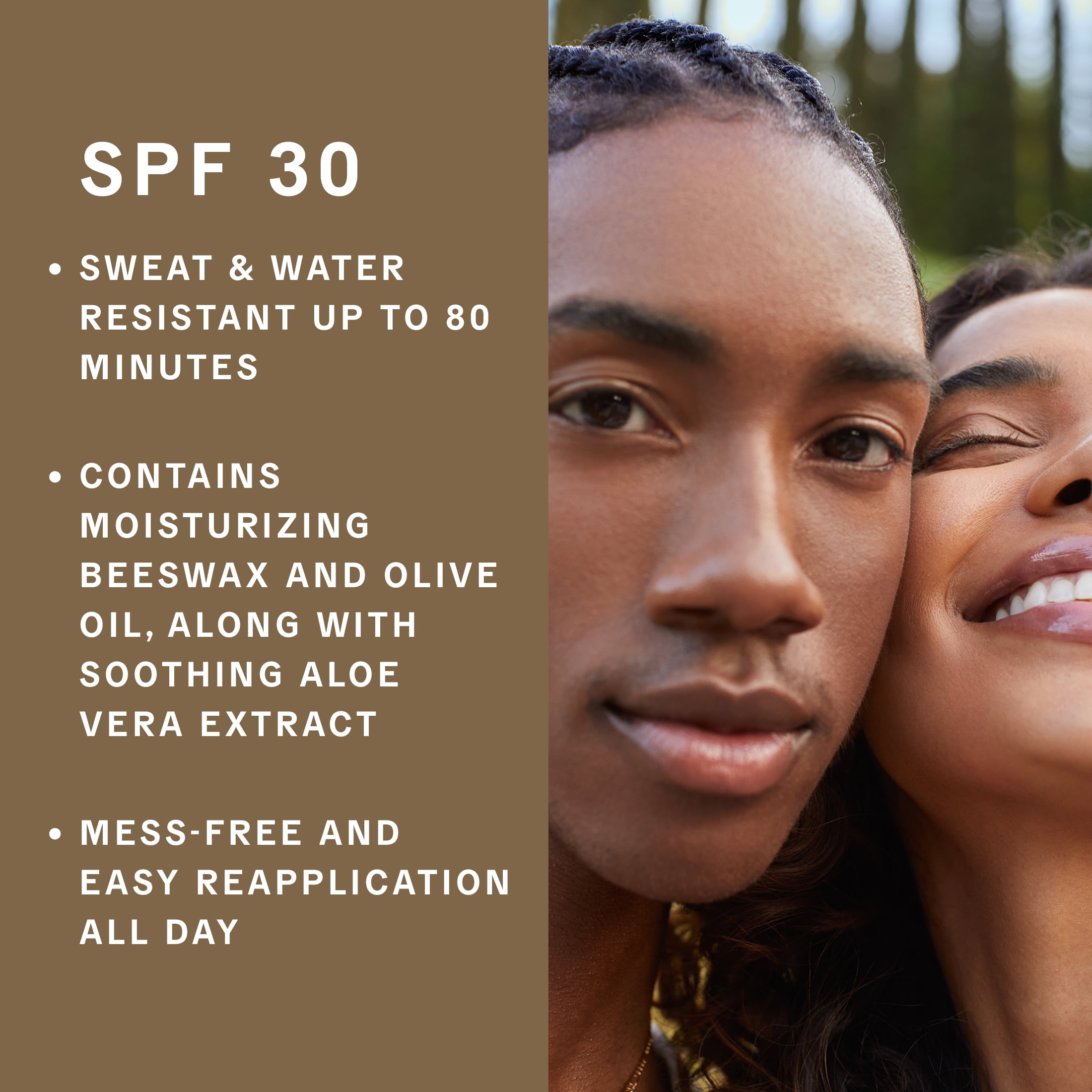 KINLO Water Resistant Sunscreen Stick Face Body Shoulders SPF30 0.5oz
