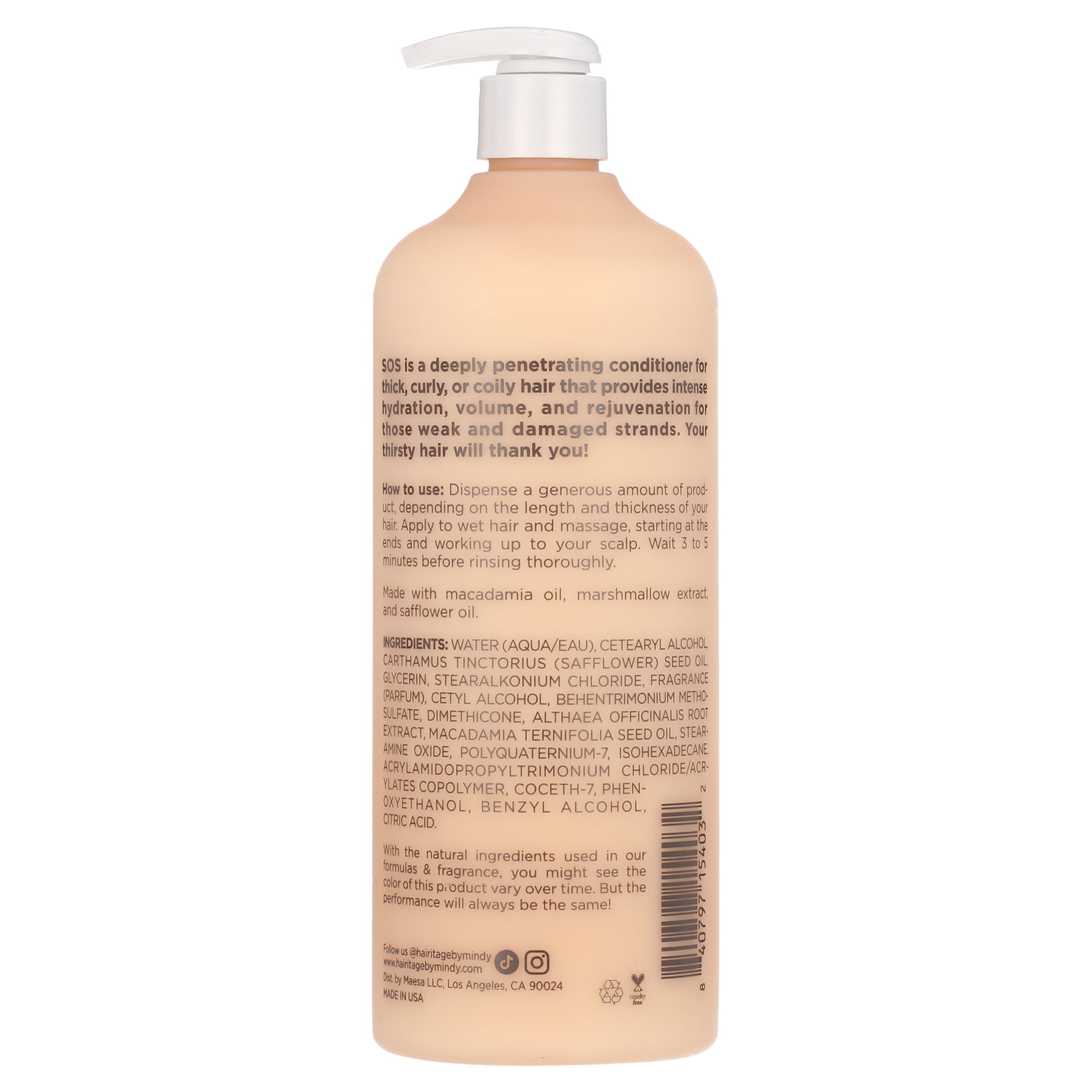 Hairitage SOS Deep Conditioner Hair Hydration Strengthening 21 oz