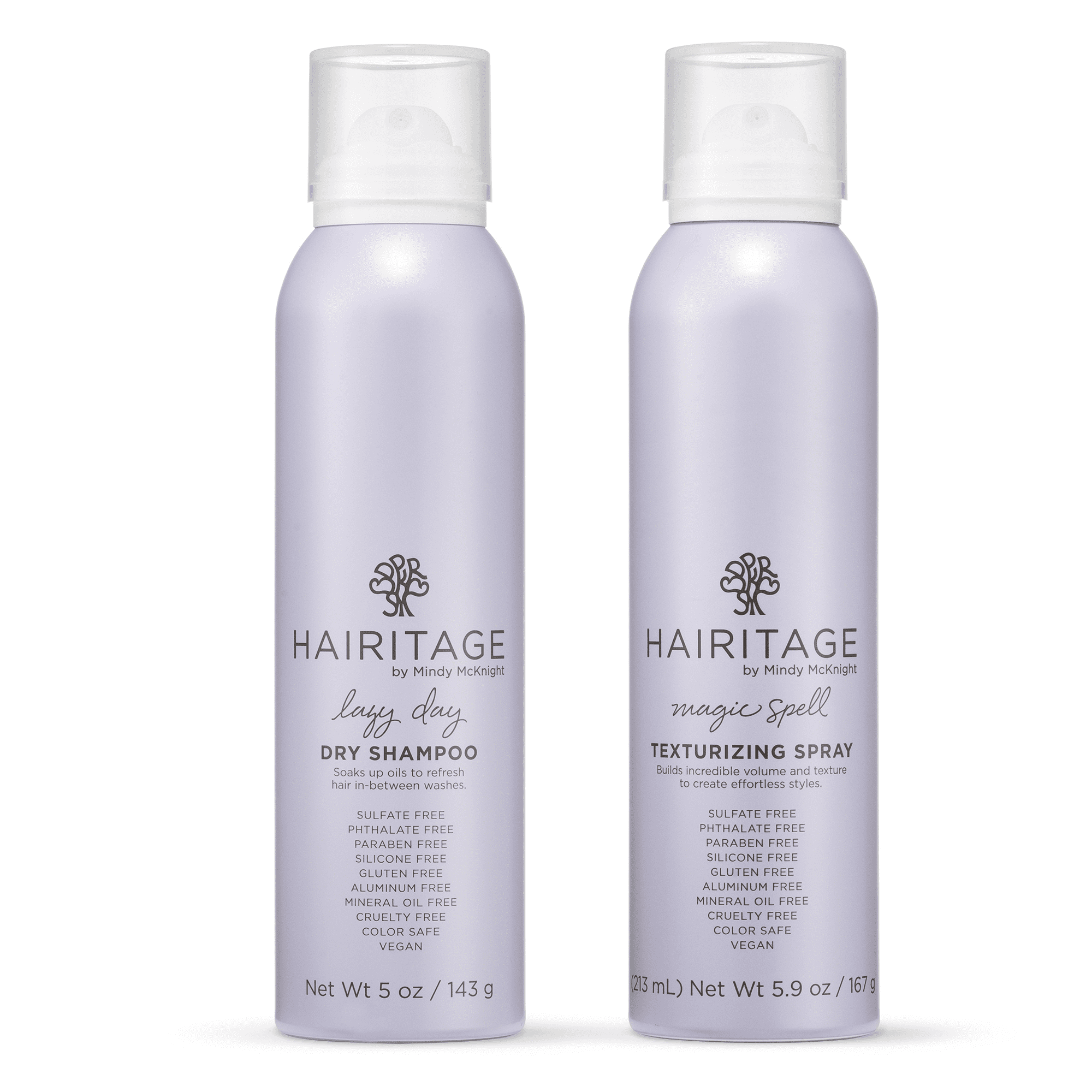 Hairitage Volumizing Texture Set Lazy Day Dry Shampoo Texturizing Hairspray Hair Products