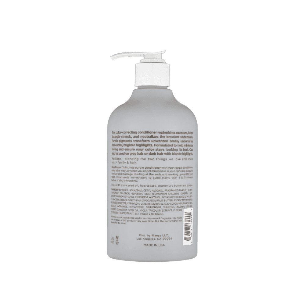 Hairitage Pass On The Brass Purple Conditioner 13 fl oz Pack of 3 for Vibrant Hair Color