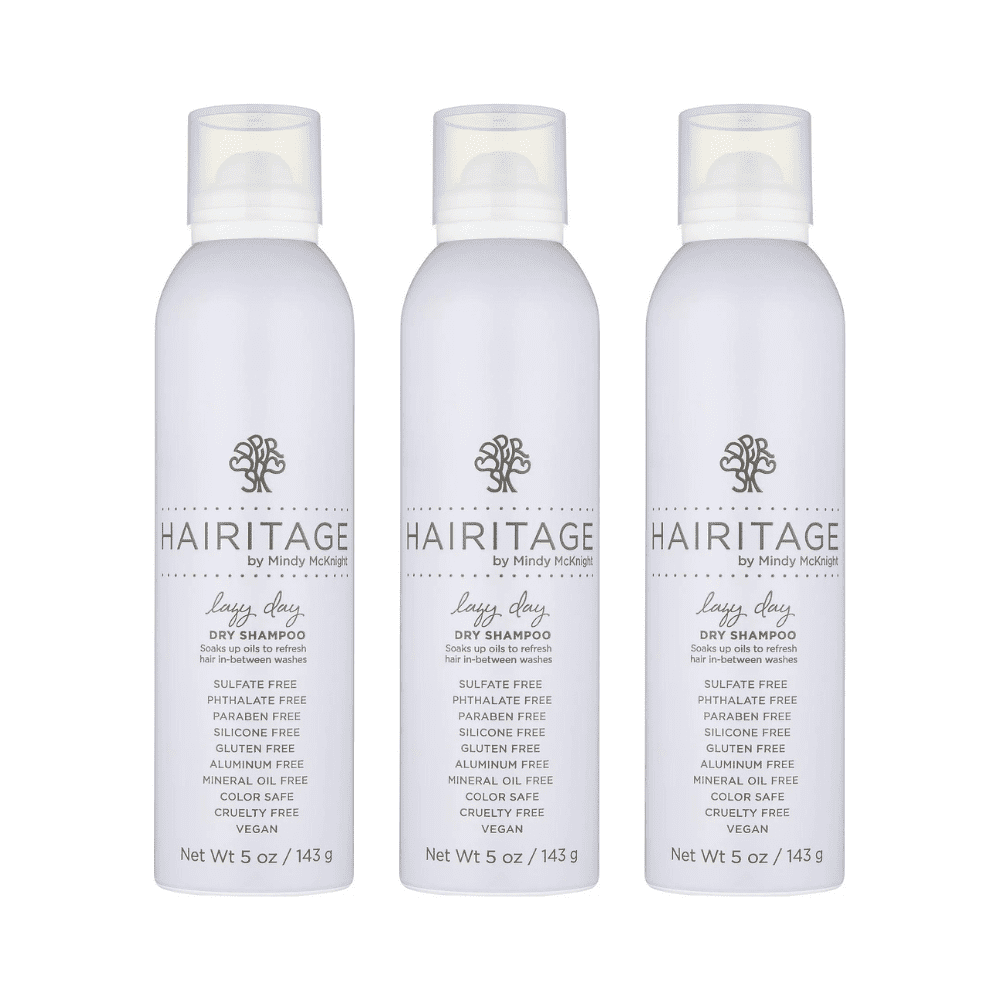 Hairitage Lazy Day Dry Shampoo 5 oz Pack of 3 for Fresh Hair Boost