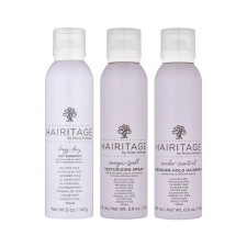 Hairitage Styling Heroes Set: Dry Shampoo Extra Hold Hairspray Volumizing Texture Spray