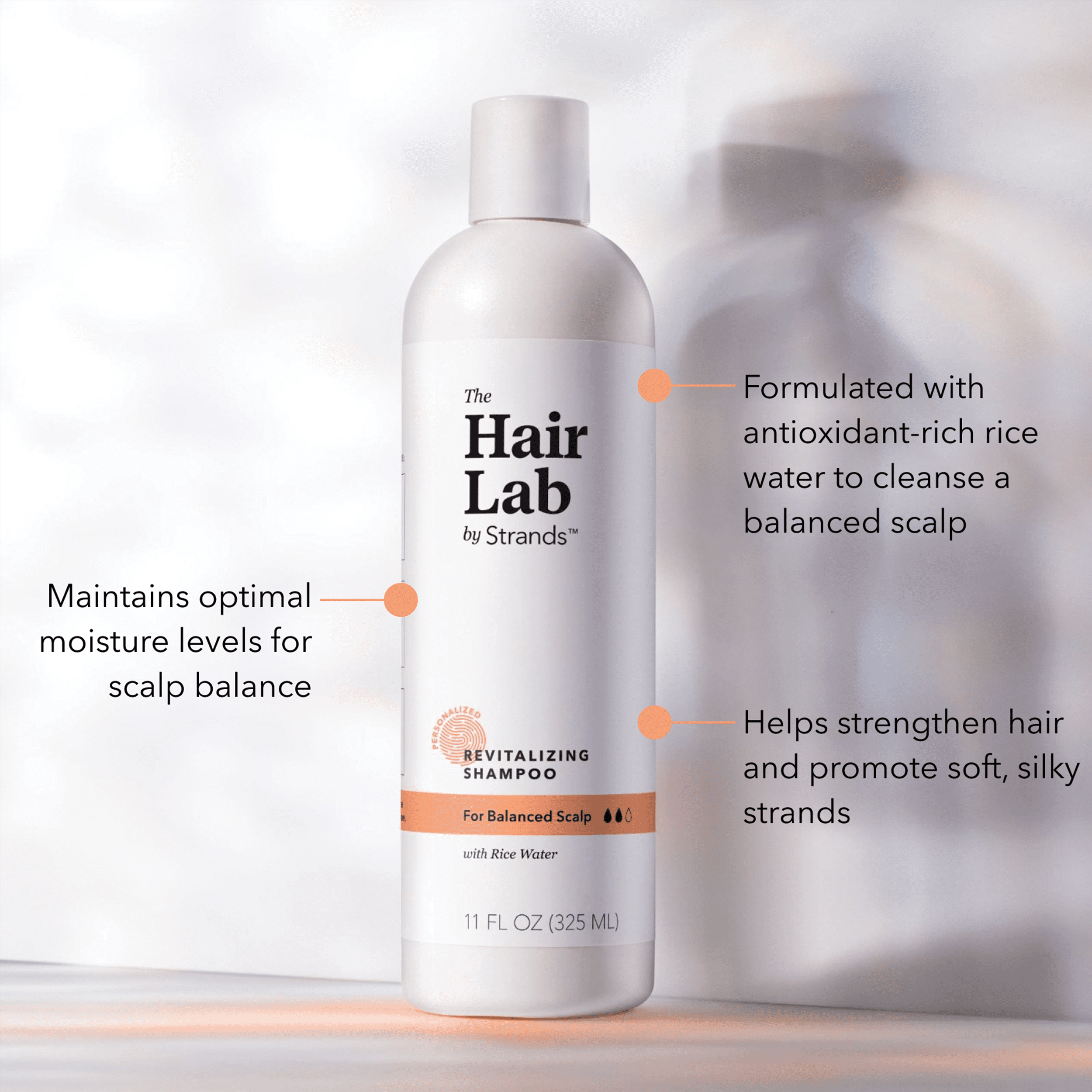 The Hair Lab Rice Water Revitalizing Shampoo Balanced Scalp Sulfate Paraben Free 11 oz