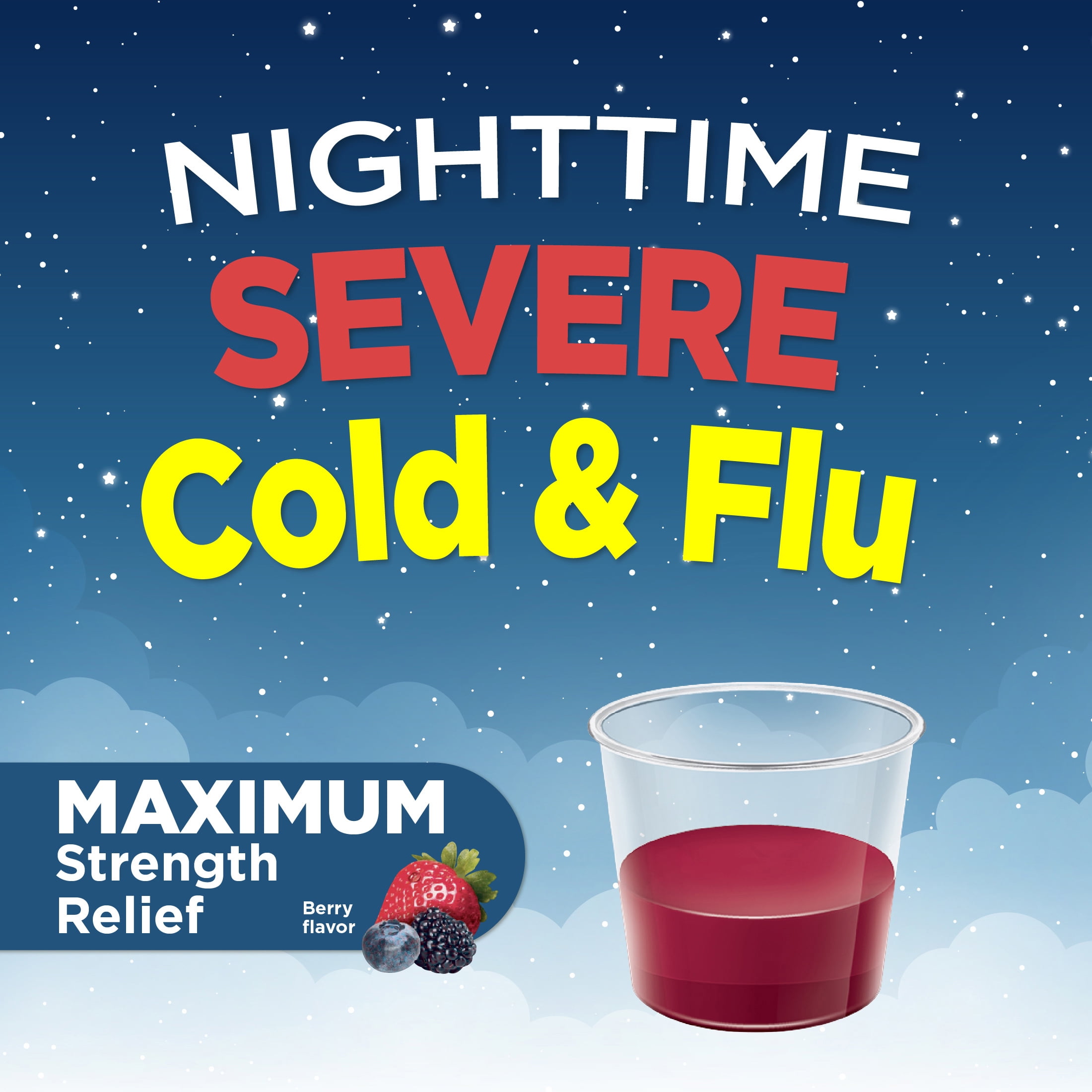 Equate Nighttime Severe Cold Flu Relief Max Strength 12 fl oz