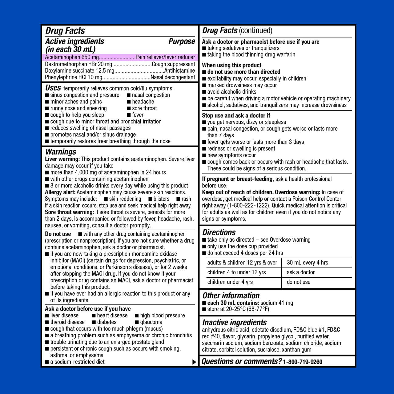 Equate Nighttime Severe Cold Flu Relief Max Strength 12 fl oz