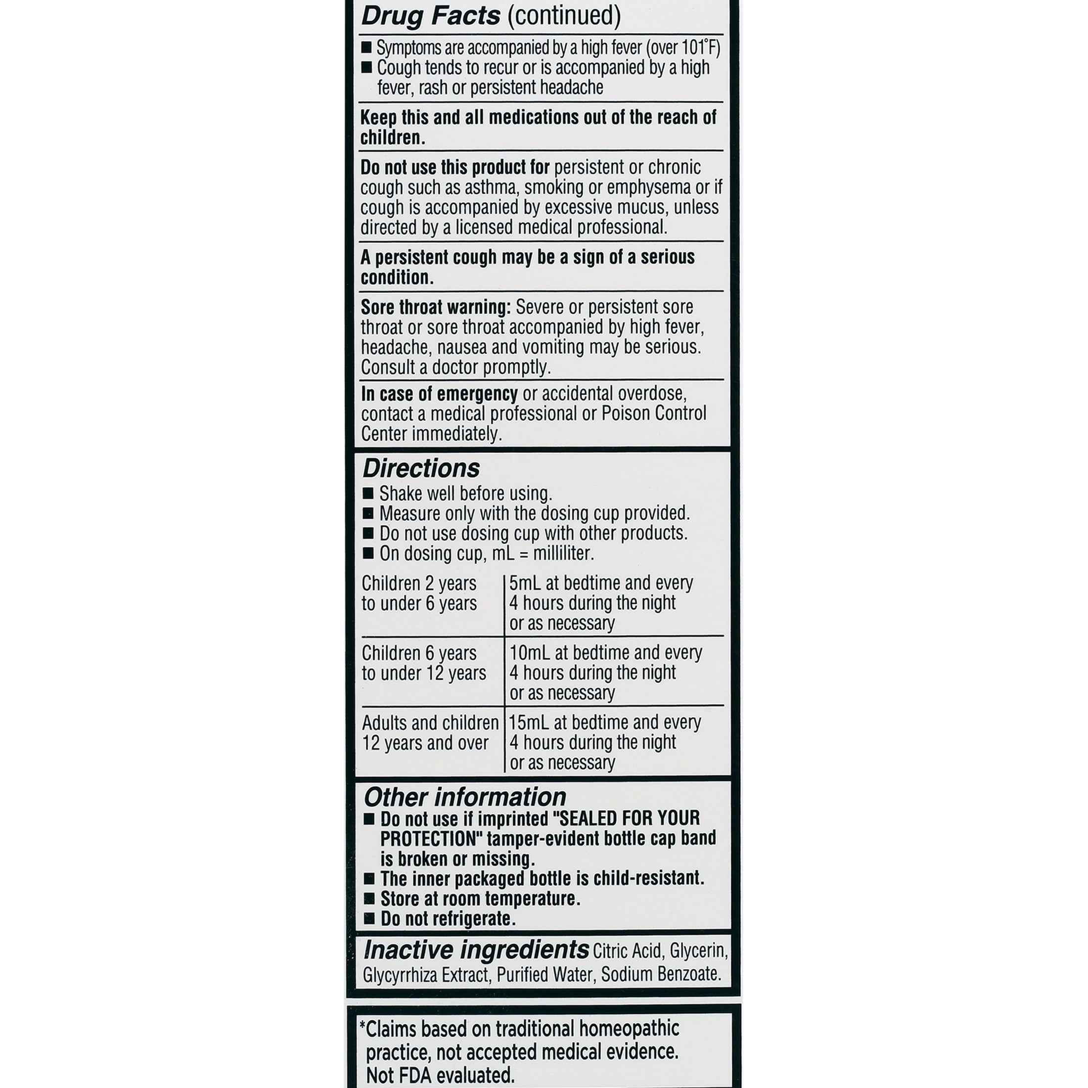 Equate Kids Homeopathic Cold Cough Liquid Twin Pack 4 fl oz for Daytime Nighttime
