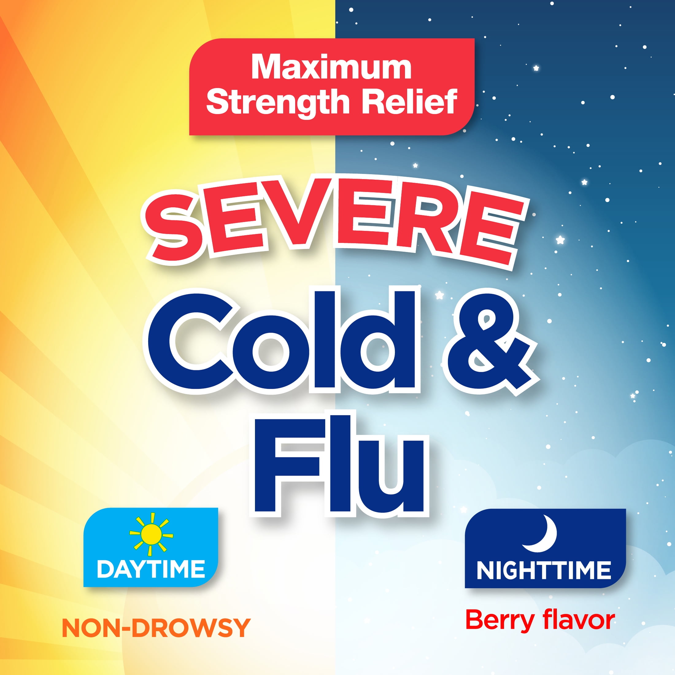 Equate Daytime Nighttime Cold Flu Relief Liquid Combo Pack 12 fl oz Bottles