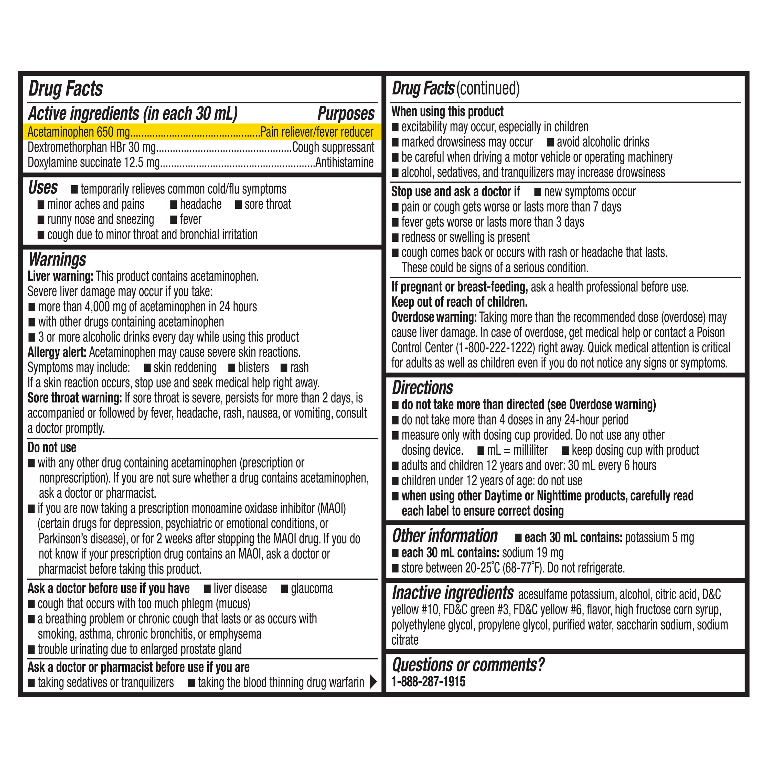 Equate Nighttime Cold Flu Relief Liquid Original Flavor 24 fl oz 2 Count