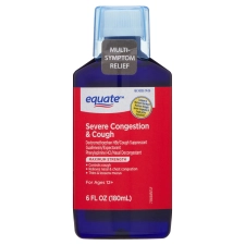 Equate Severe Congestion Cough Liquid OTC 6 fl oz