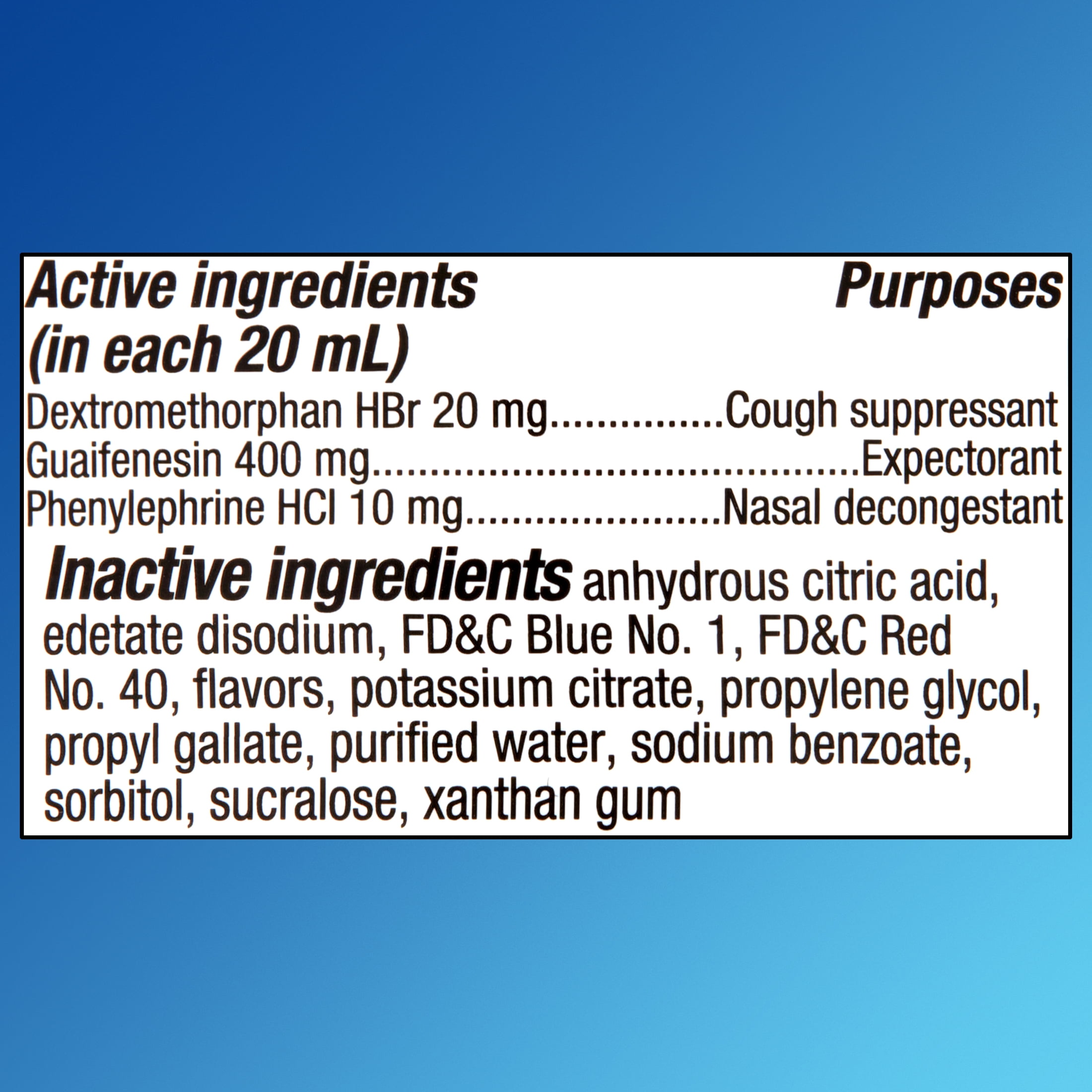 Equate Severe Congestion Cough Liquid OTC 6 fl oz