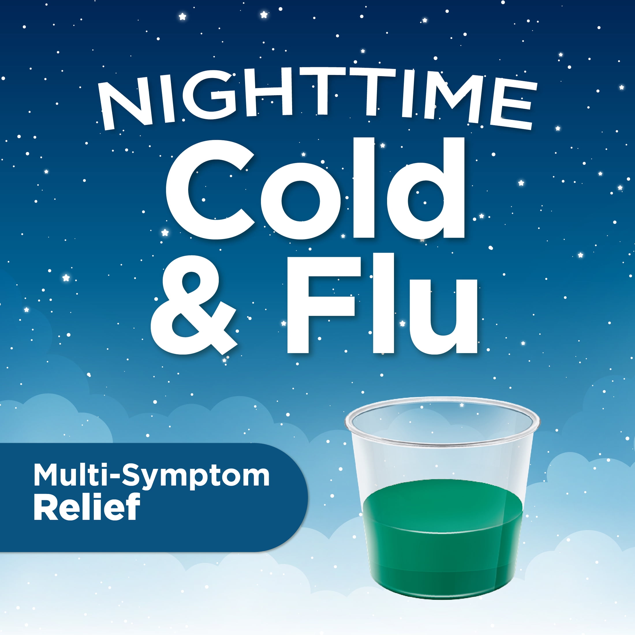 Equate Nighttime Cold Flu Relief Original Flavor 12 fl oz
