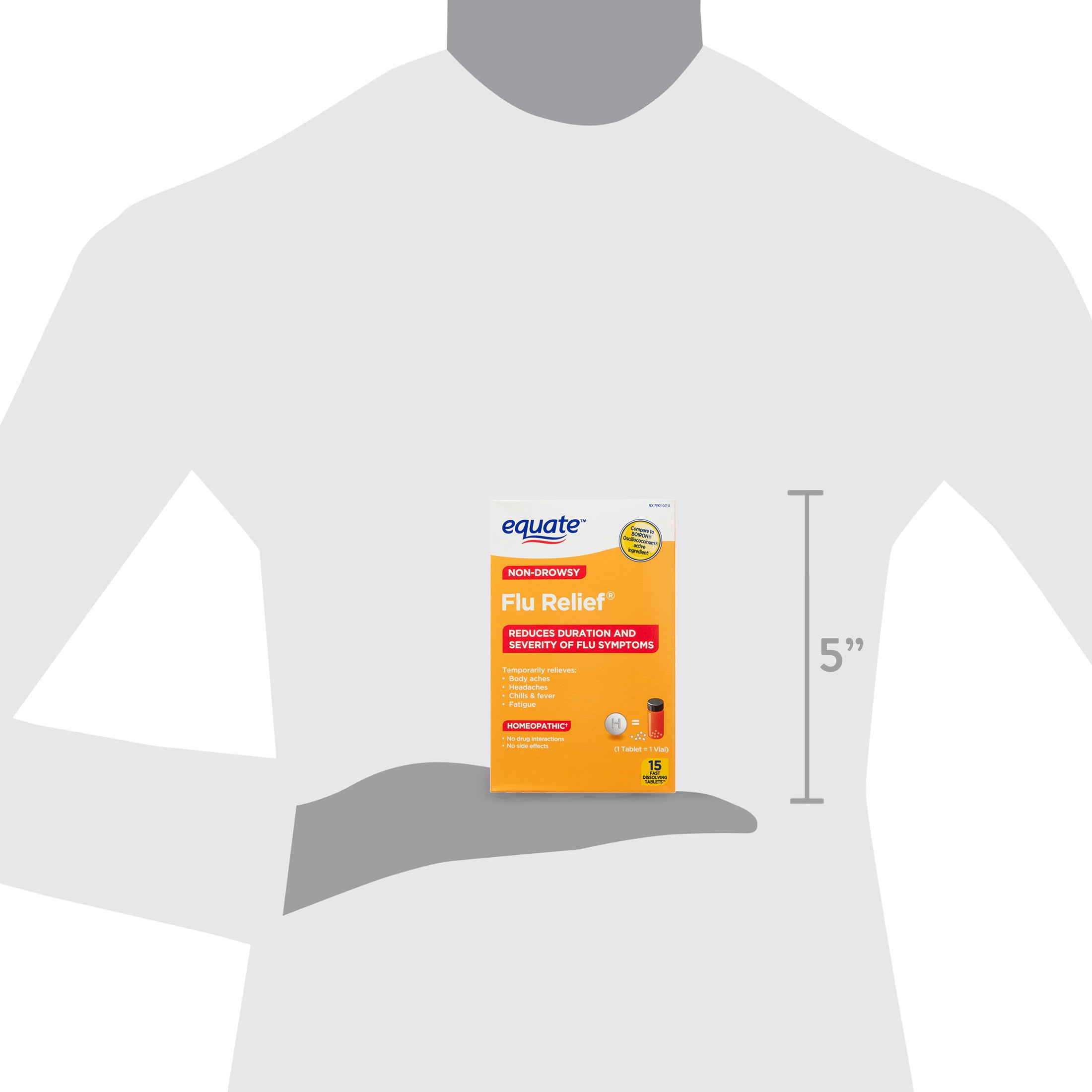 Equate Non Drowsy Flu Relief Fast Dissolving Tablets Herbal Remedies 15 Count