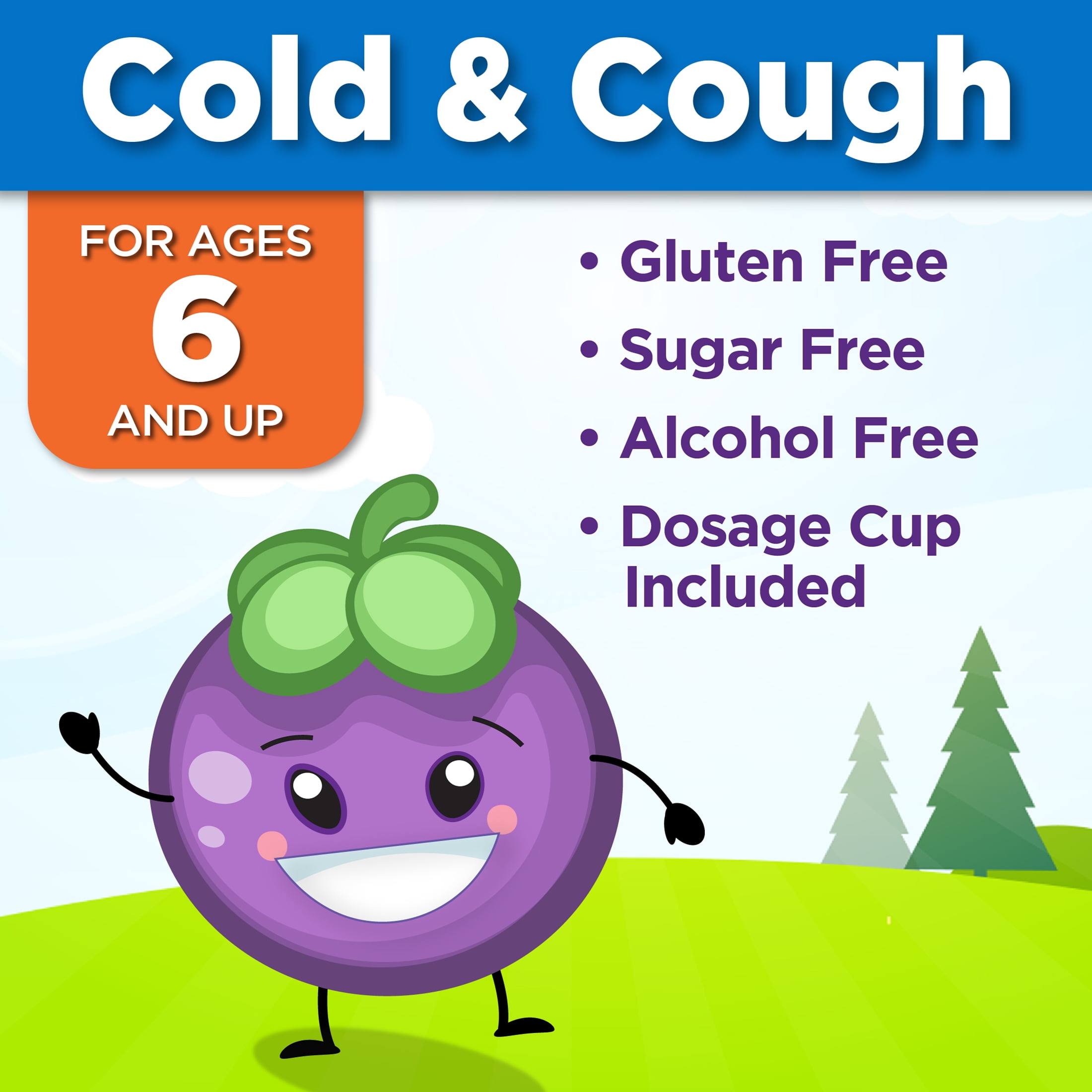 Equate Kids Cold Cough Red Grape Flavor 8 oz Bottle