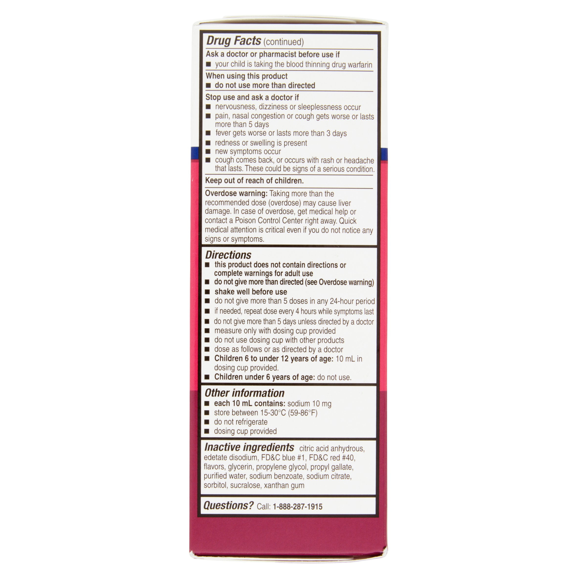 Equate Childrens MultiSymptom Cold and Fever Liquid Berry Burst 4 fl oz