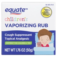 Equate Childrens Vaporizing Rub Ointment 1.76 oz for Quick Relief