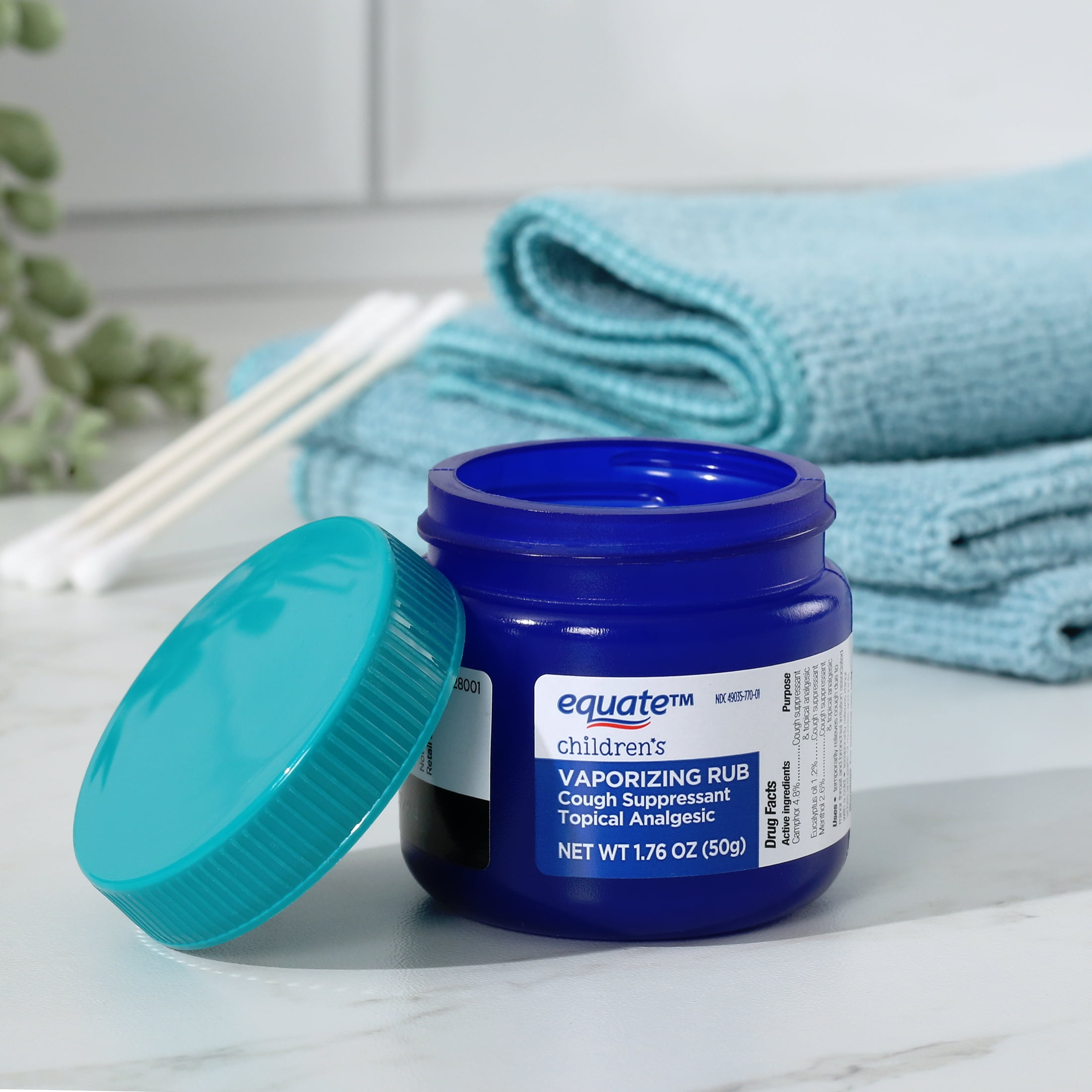 Equate Childrens Vaporizing Rub Ointment 1.76 oz for Quick Relief