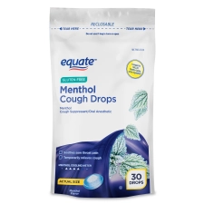 Equate Menthol Cough Drops 30 Count for Soothing Relief