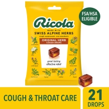 Ricola Original Herb Soothing Cough Drops - Throat Relief Cough Suppressant 21 Count