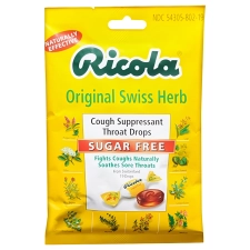 Ricola Sugar Free Throat Drops Mountain Herb 19 Each Pack of 4