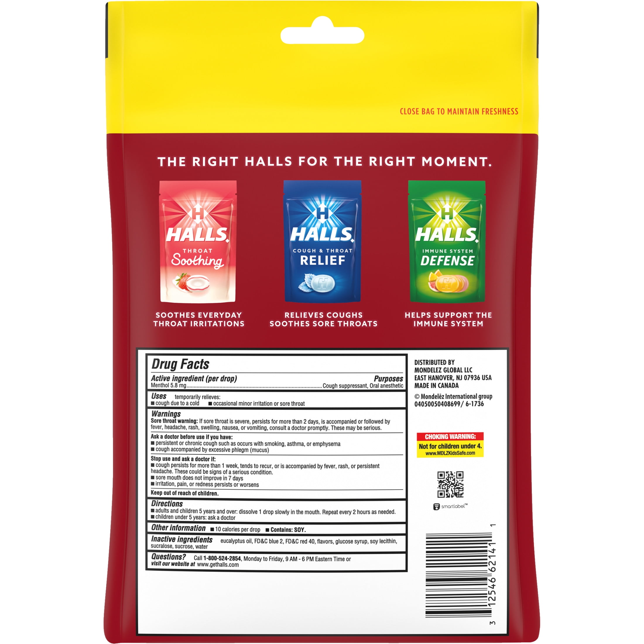 Halls Relief Cherry Cough Drops Economy Pack 2 Pack 80 Drops