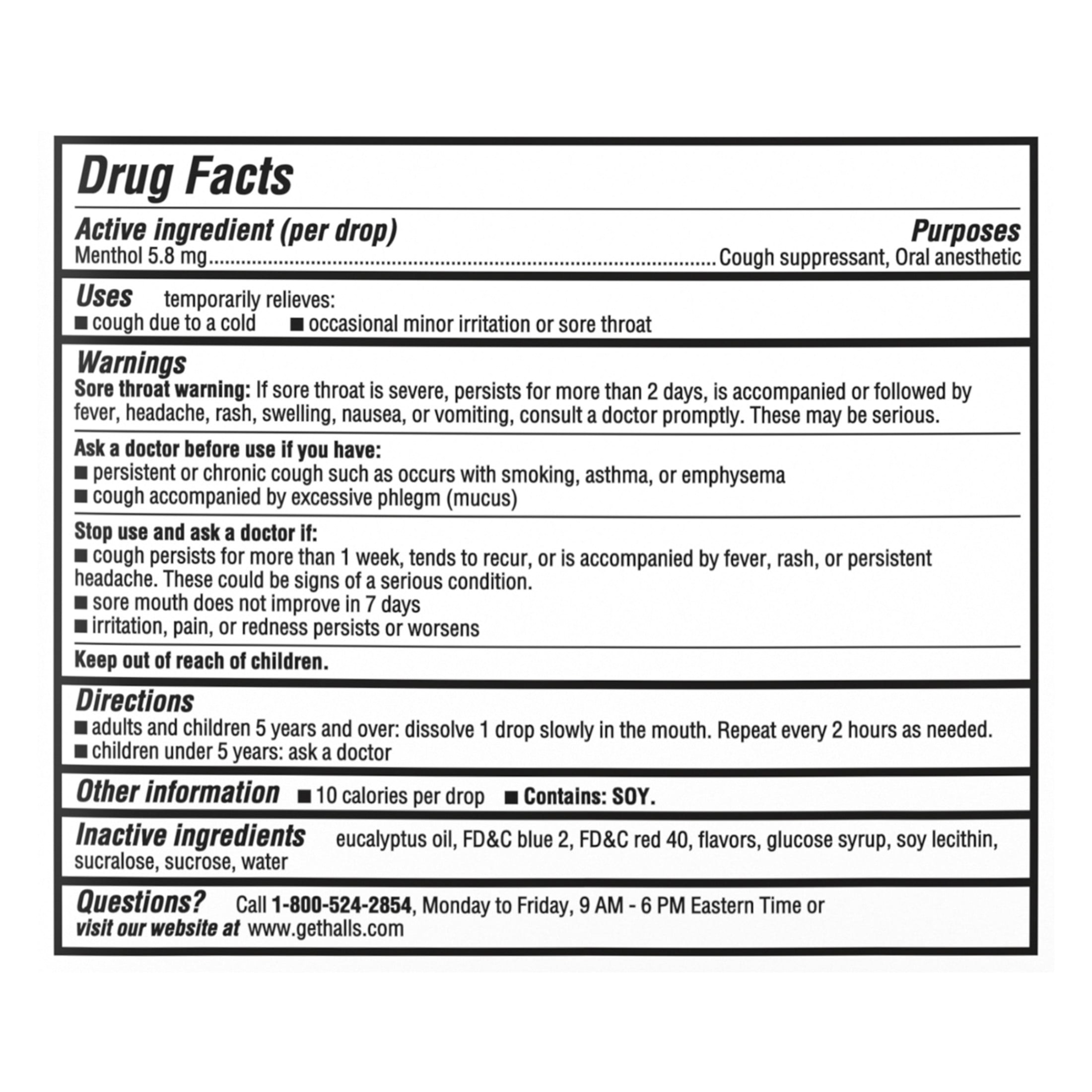 Halls Relief Cherry Cough Drops Economy Pack 2 Pack 80 Drops