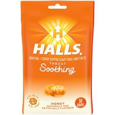 Halls  Honey Throat Soothing Cough Drops 30 Drops