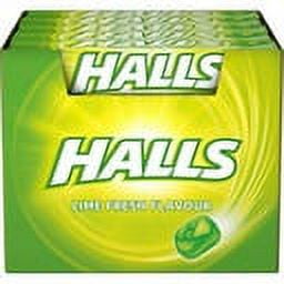 Halls Dropsy Lime Fresh 20x33.5g 20 Packs of 9 Drops 180 Total Drops