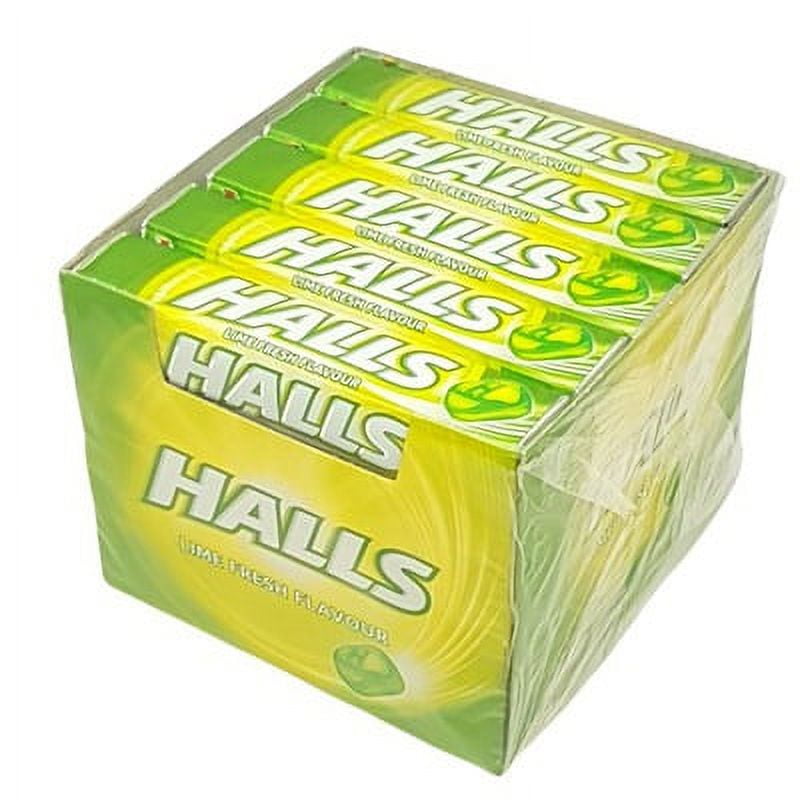 Halls Dropsy Lime Fresh 20x33.5g 20 Packs of 9 Drops 180 Total Drops