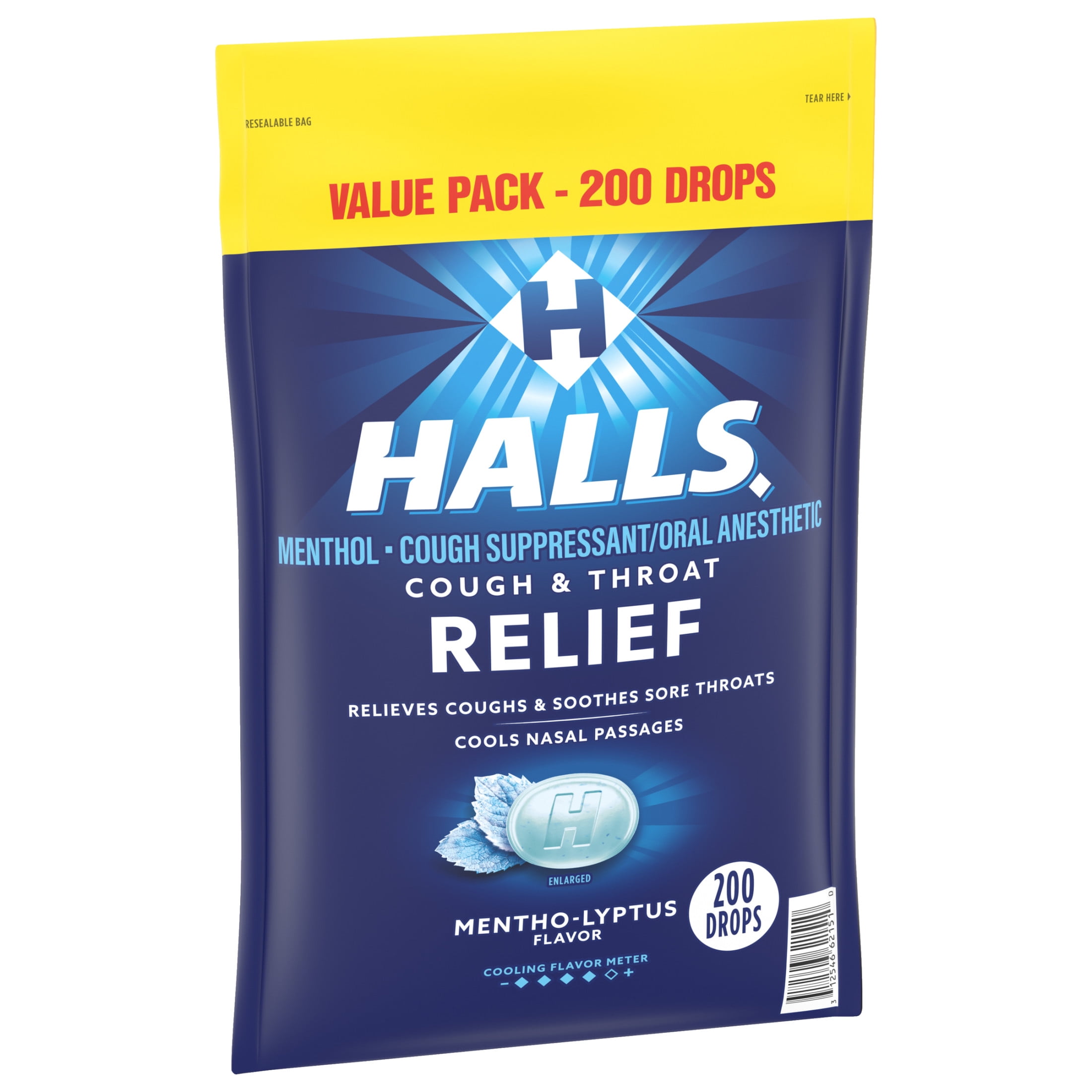 Halls Relief Variety Pack Cherry Mentho-Lyptus Cough Drops 2 Value Packs 400 Drops