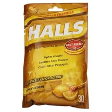 Honey Lemon Halls Bag Count 1 Cough Drops Grab Varieties Flavors