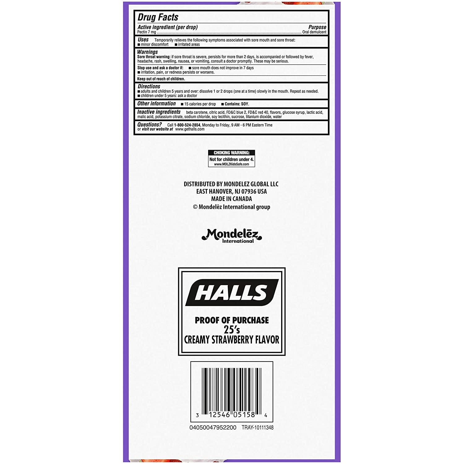 Halls Breezers Cool Creamy Strawberry Drops 25 ea Pack of 3