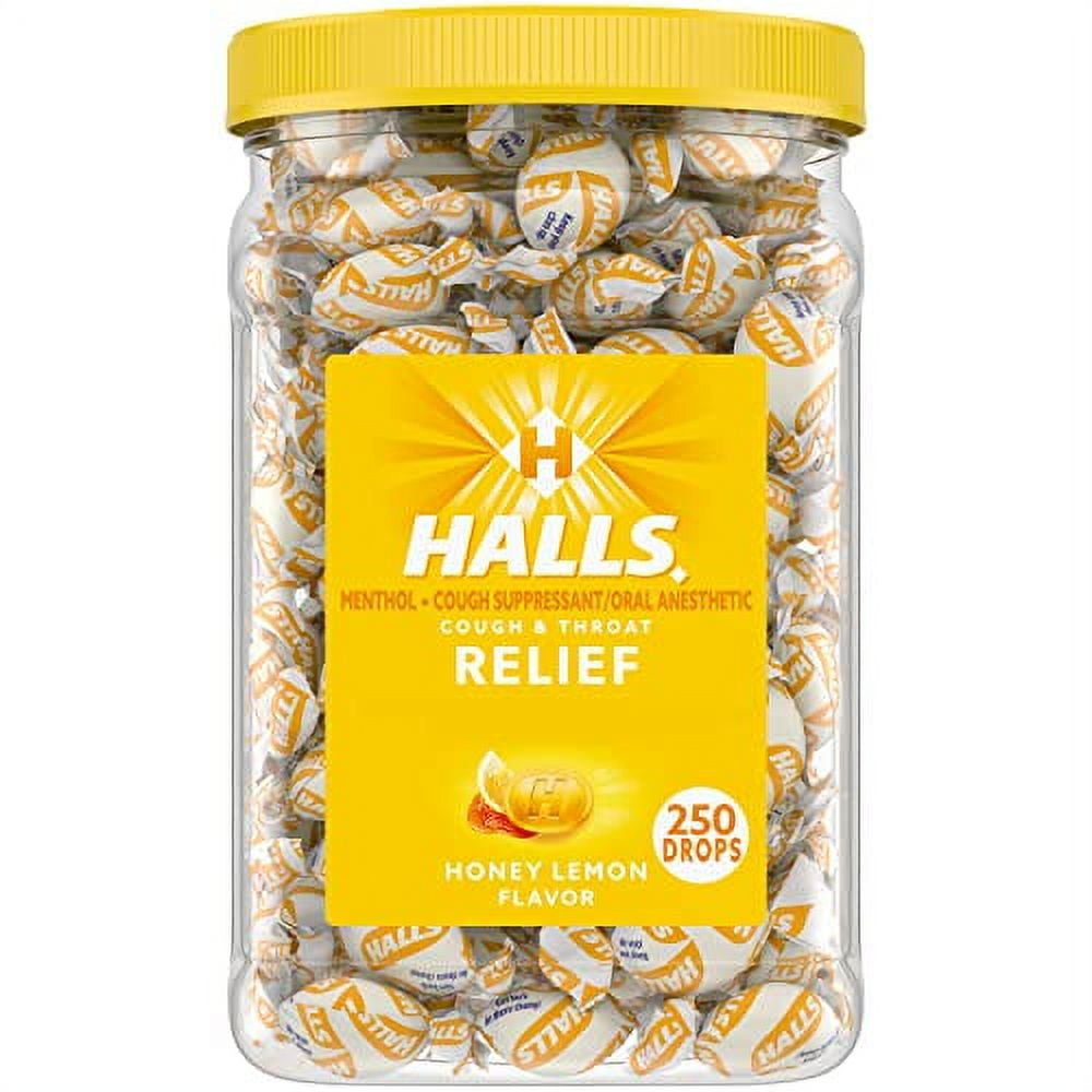 Halls Relief Honey Lemon Bulk Cough Drops 250 Drops