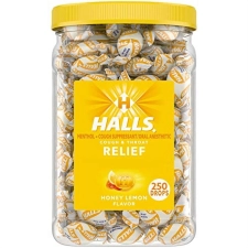 Halls Relief Honey Lemon Bulk Cough Drops 250 Drops
